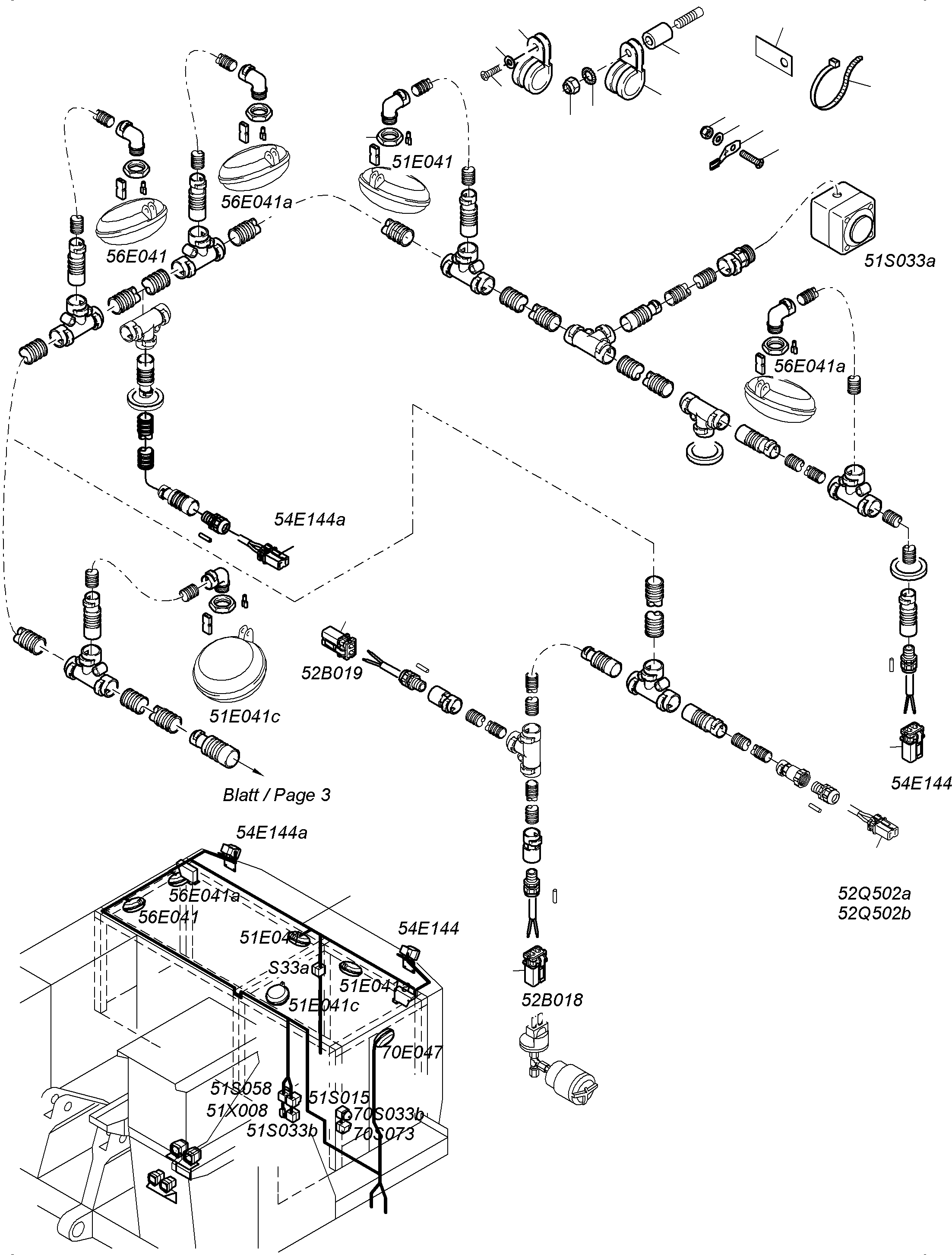 Komatsu parts book diagram for PC3000-6 S/N 06279: LIGHTING EQUIPMENT