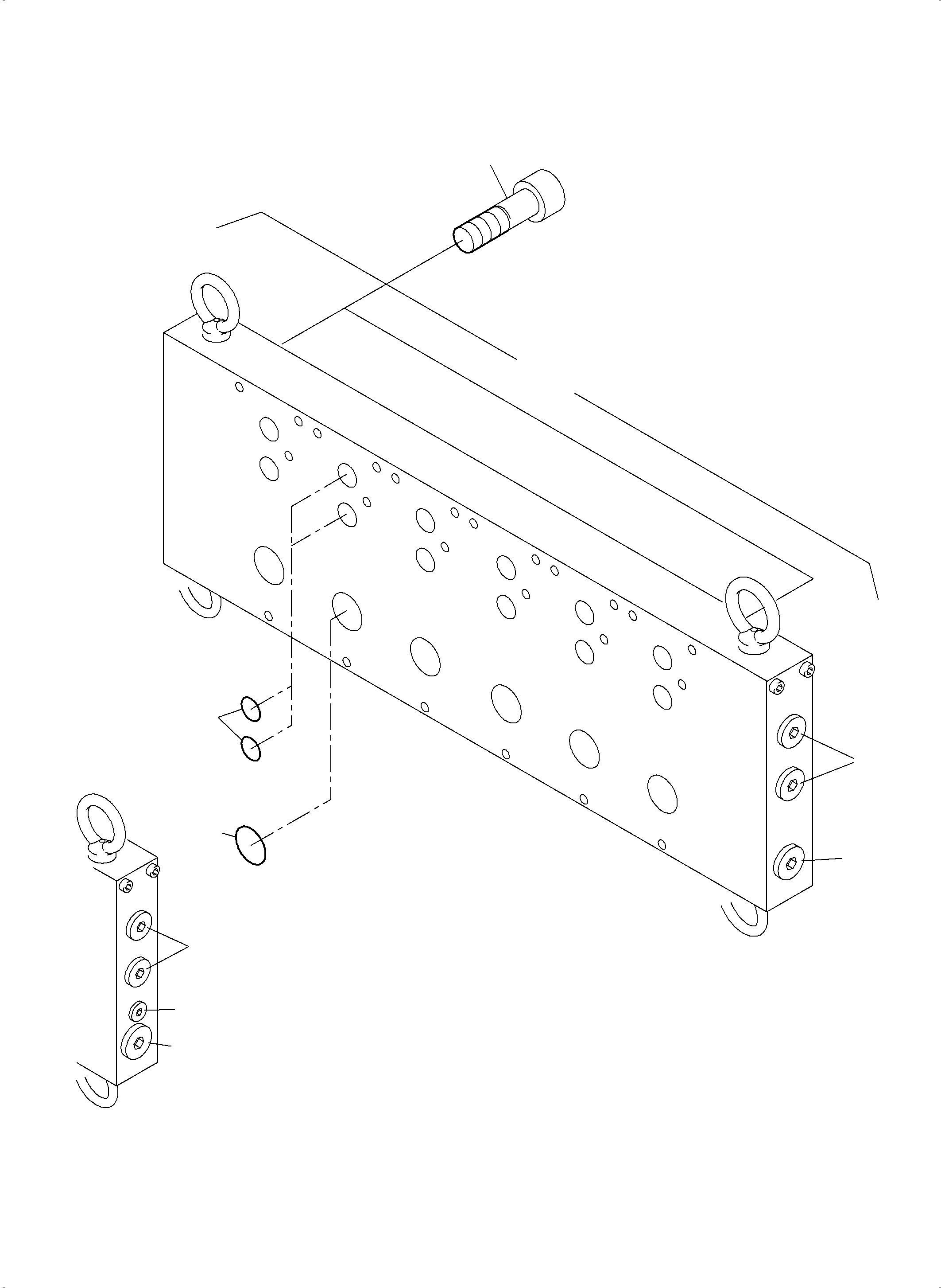 Komatsu parts book diagram for PC3000-6 S/N 06280: BASE PLATE