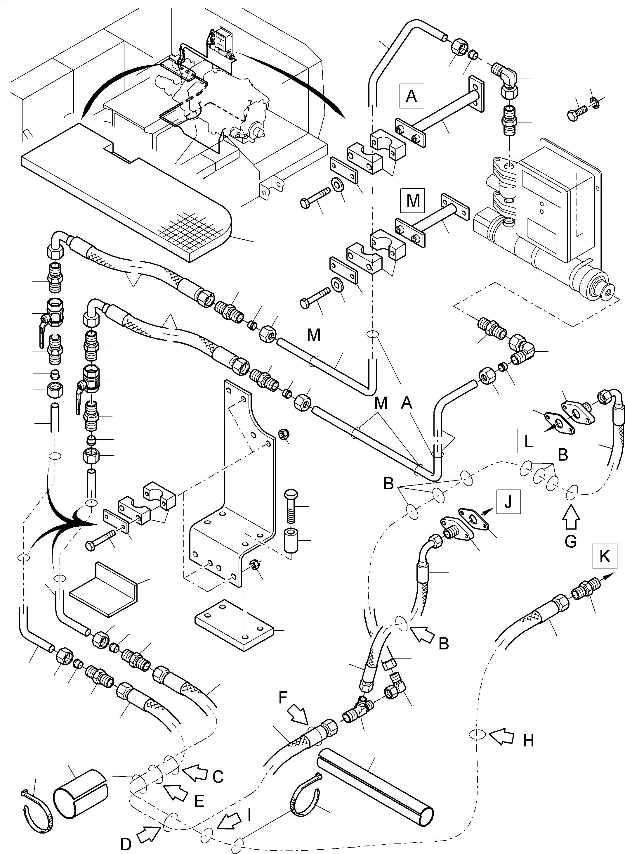 Komatsu parts book diagram for PC3000-6 S/N 06280: TEMPERATURE CONDITIONING-HYDRAULIC OIL