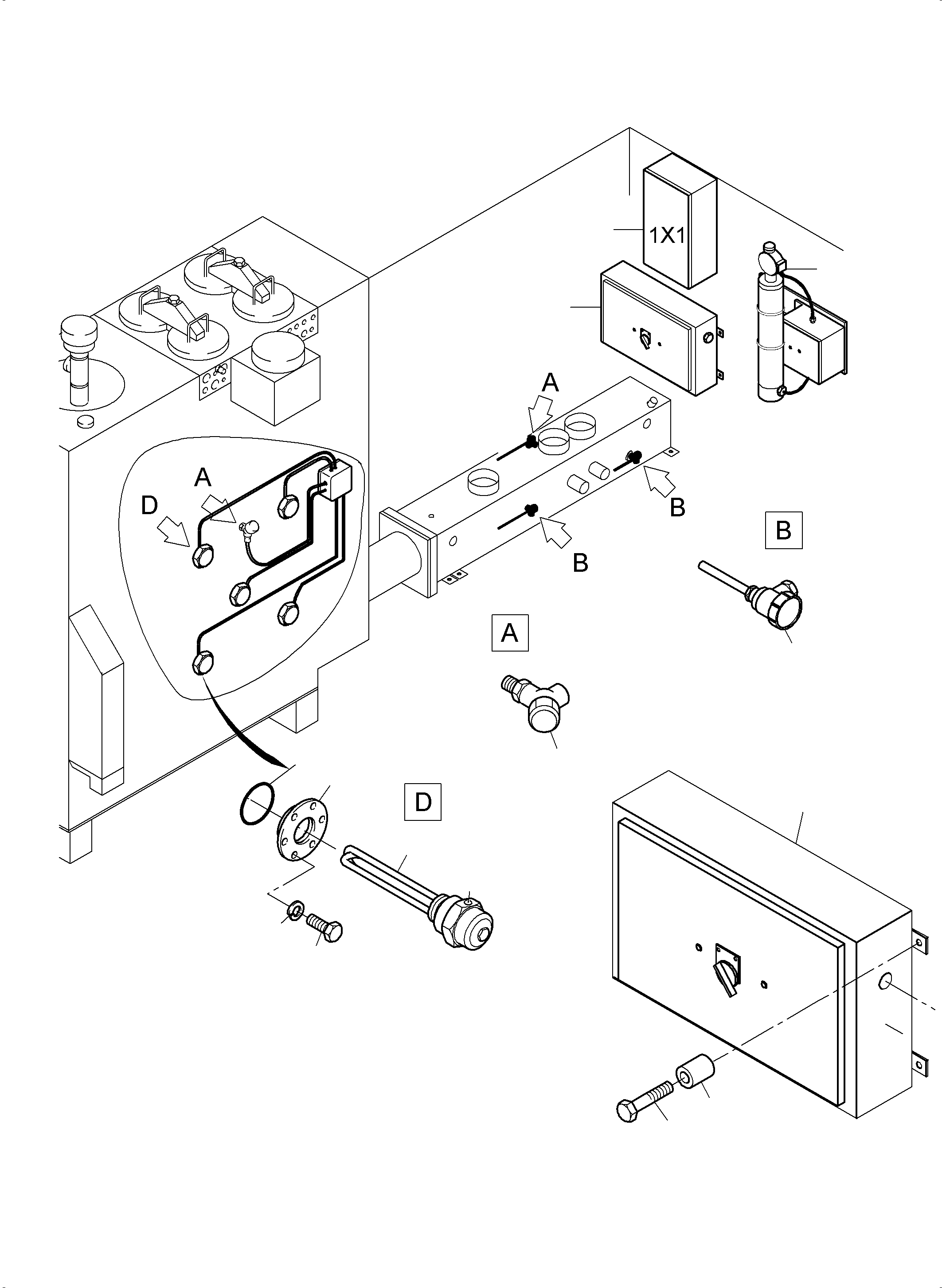 Komatsu parts book diagram for PC3000-6 S/N 06280: CABLES - TEMPERATURE CONDITIONING