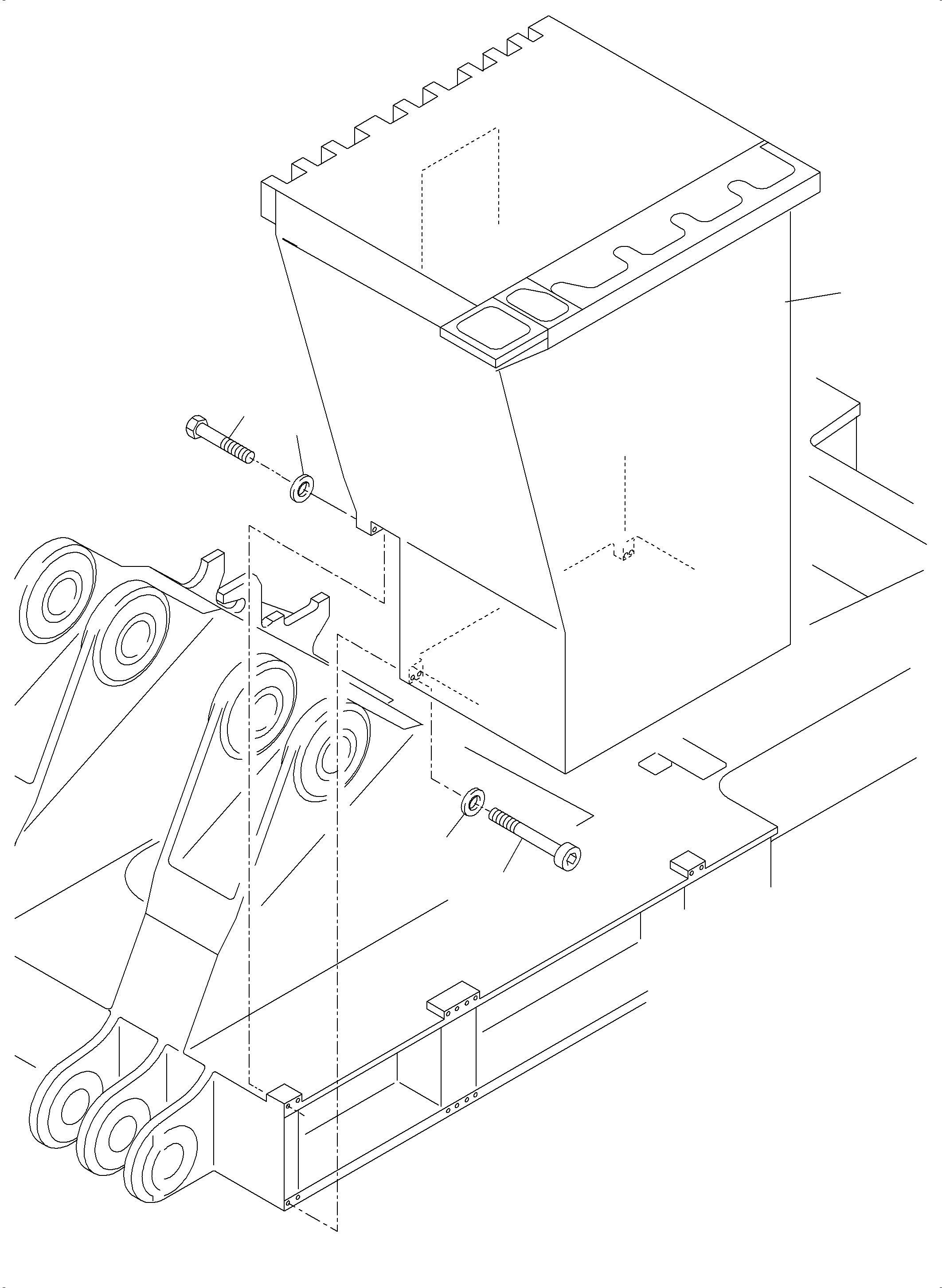 Komatsu parts book diagram for PC3000-6 S/N 06280: CAB SUPPORT