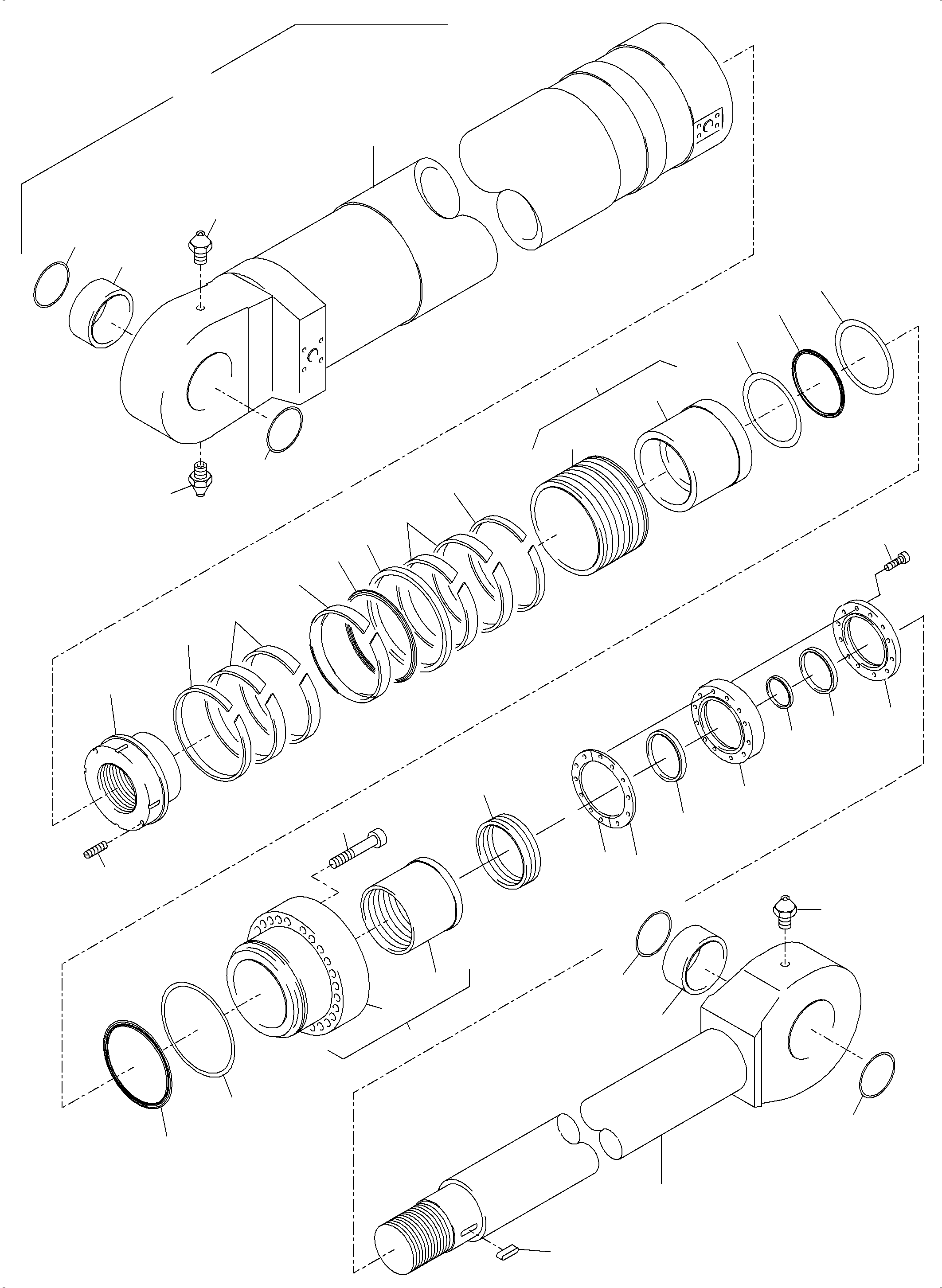 Komatsu parts book diagram for PC3000-6 S/N 06280: HYDR.-CYLINDER
