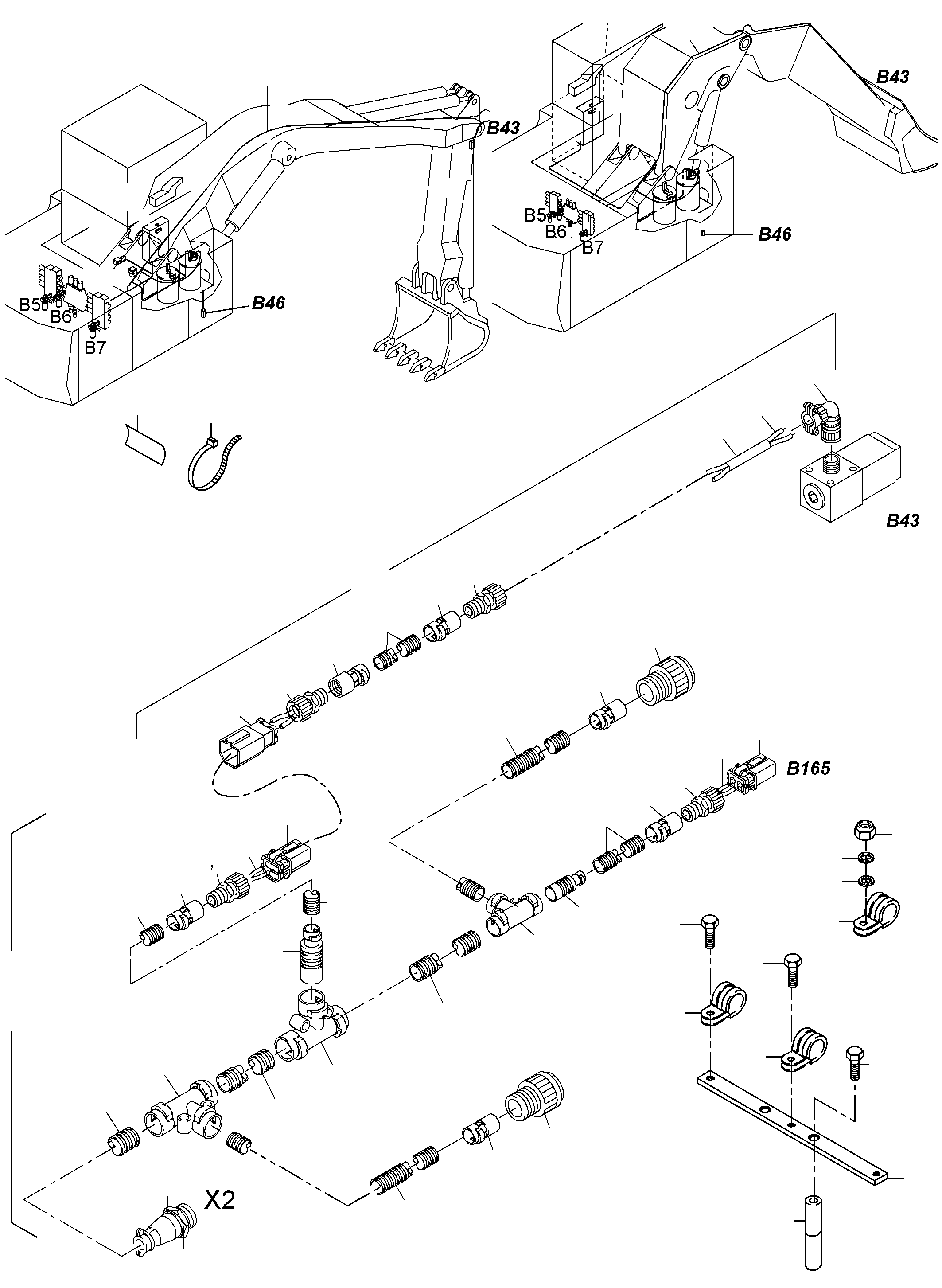 Excavators Mining Komatsu / PC3000-6 S/N 06287(G06287) / Electrical parts lubrication(485-2322e : 485-2322e)