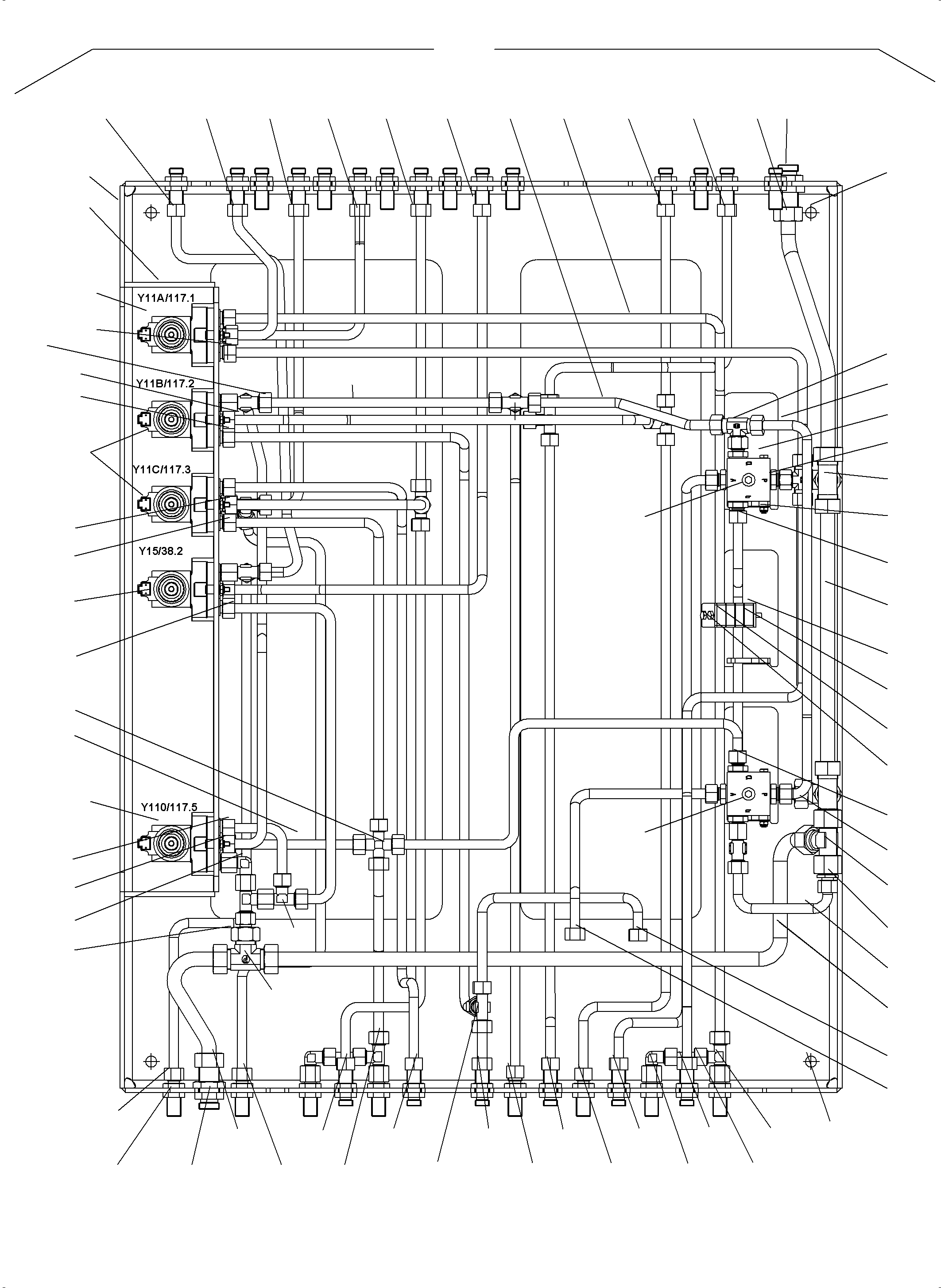 Excavators Mining Komatsu / PC 3000-6 06 302 31.07.2014(G06302) / Pipes - Pilot Control Plate (BE)(485-1883h : 485-1883h)