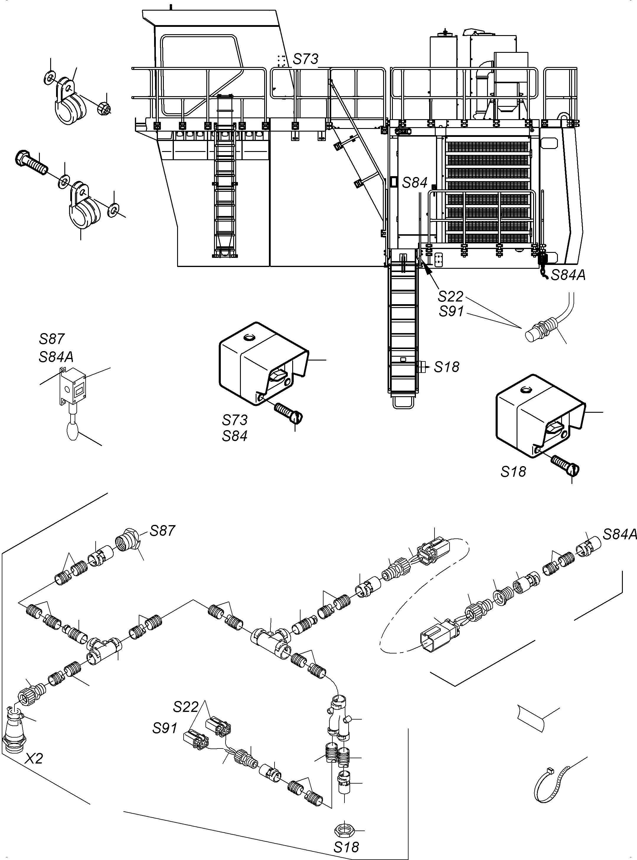Excavators Mining Komatsu / PC 3000-6 06 302 31.07.2014(G06302) / Electric Parts - Ladder(485-2144k : 485-2144k)