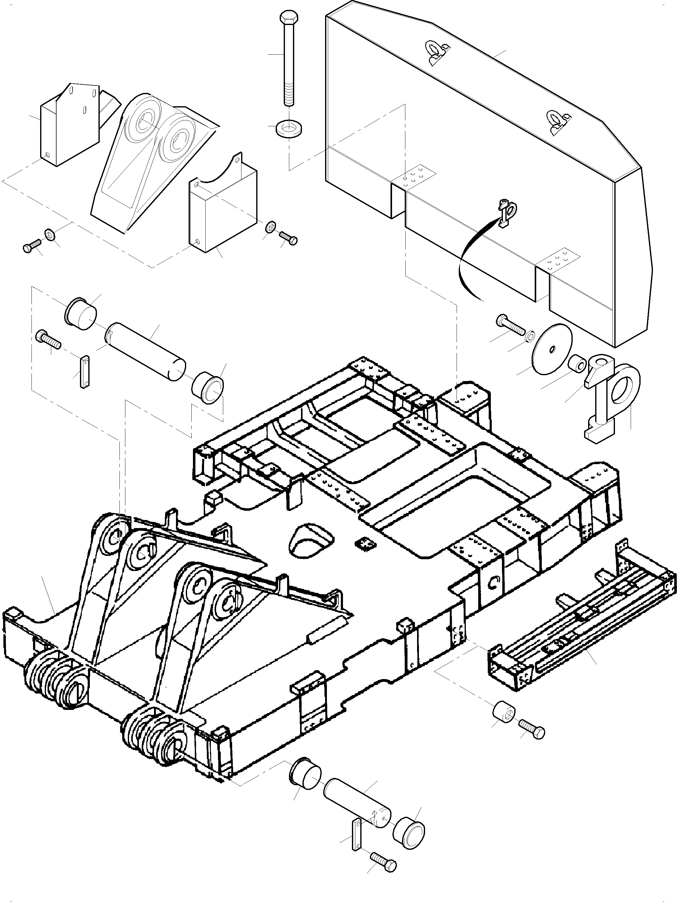 Komatsu parts book diagram for PC3000-6E S/N 06313: PIN, BOOM - COUNTERWEIGHT