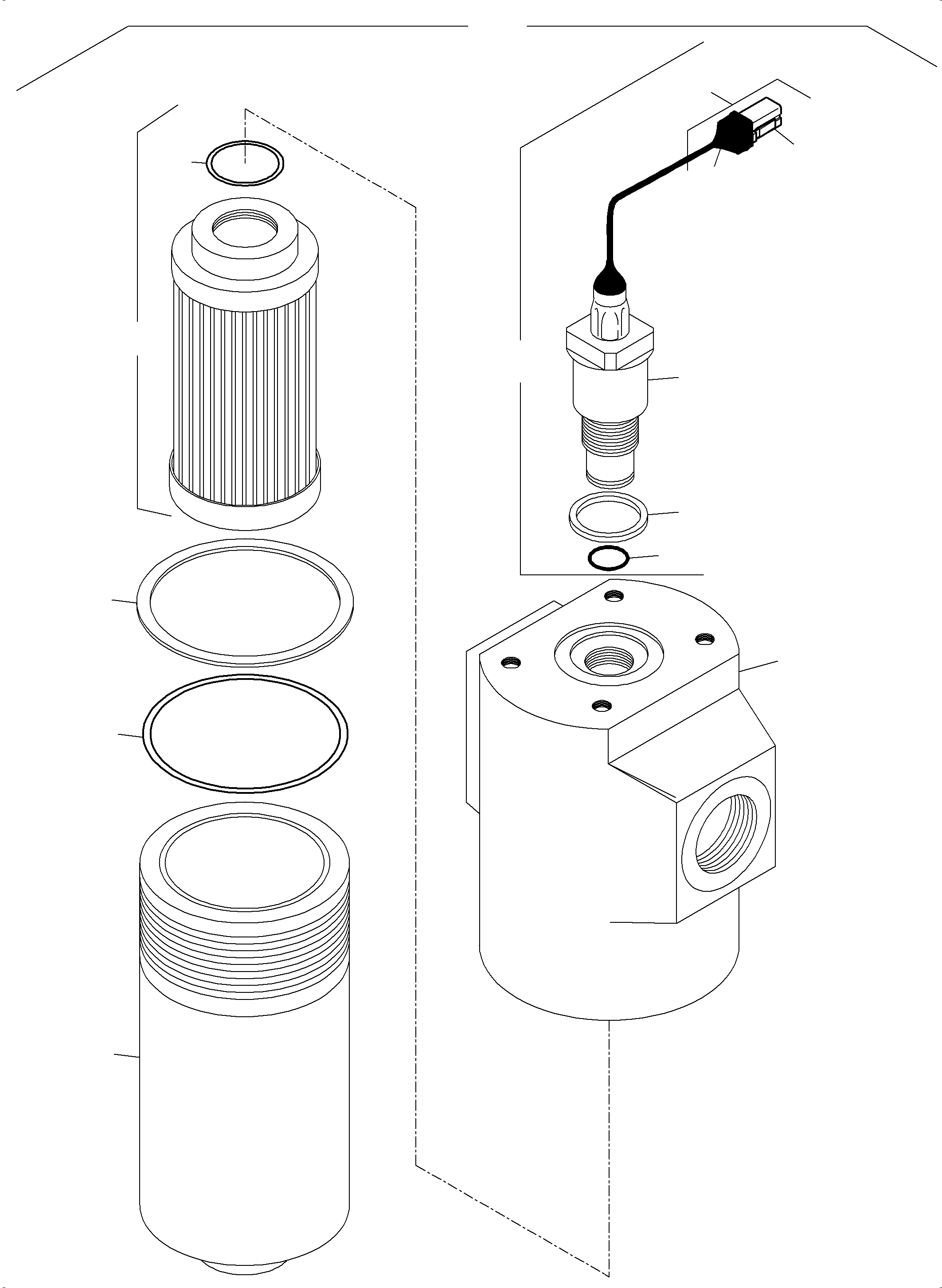 Komatsu parts book diagram for PC3000-6E S/N 06313: HYDRAULIC FILTER