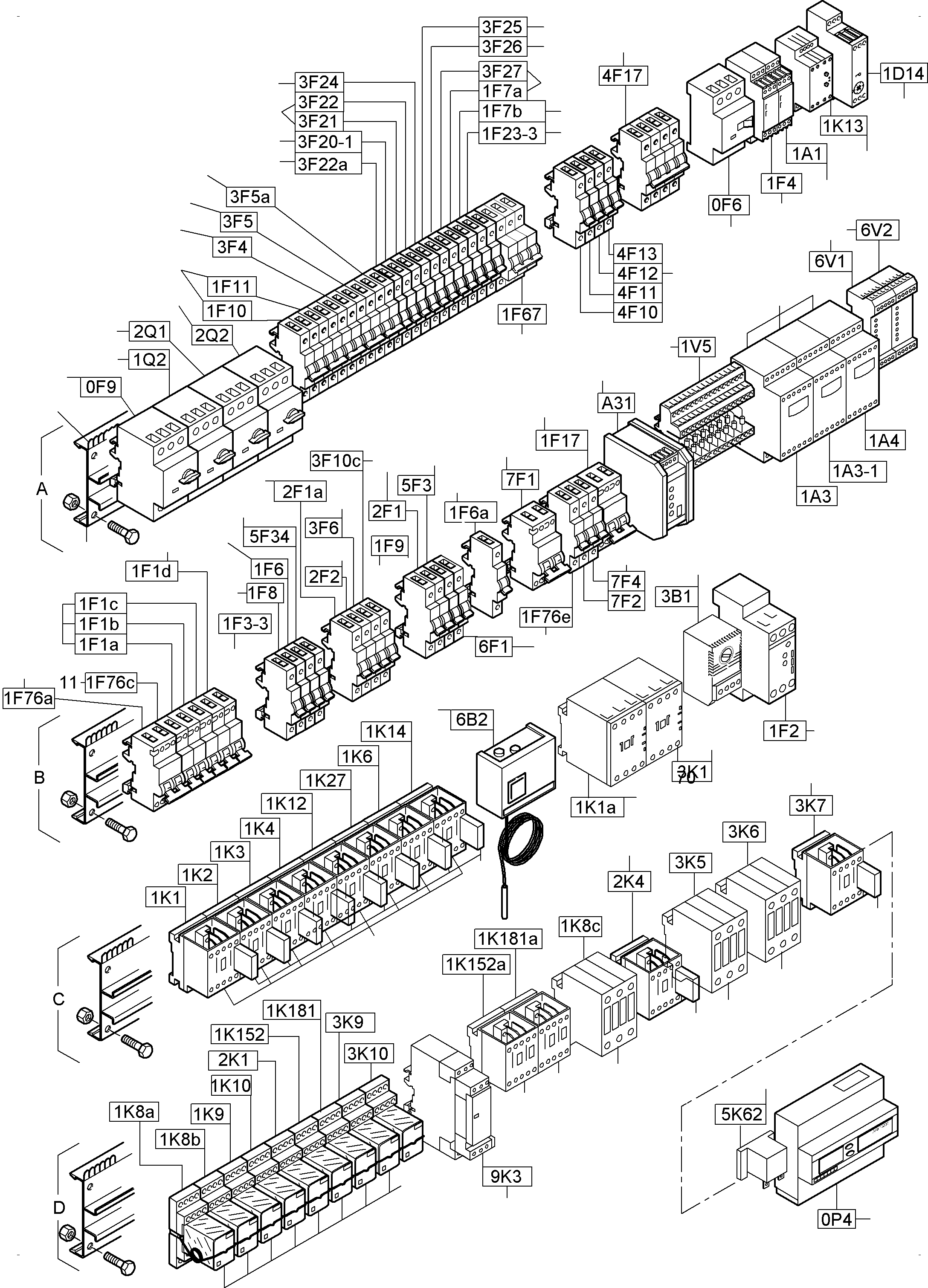 Komatsu parts book diagram for PC3000-6E S/N 06313: MOUNTING PLATE - NS