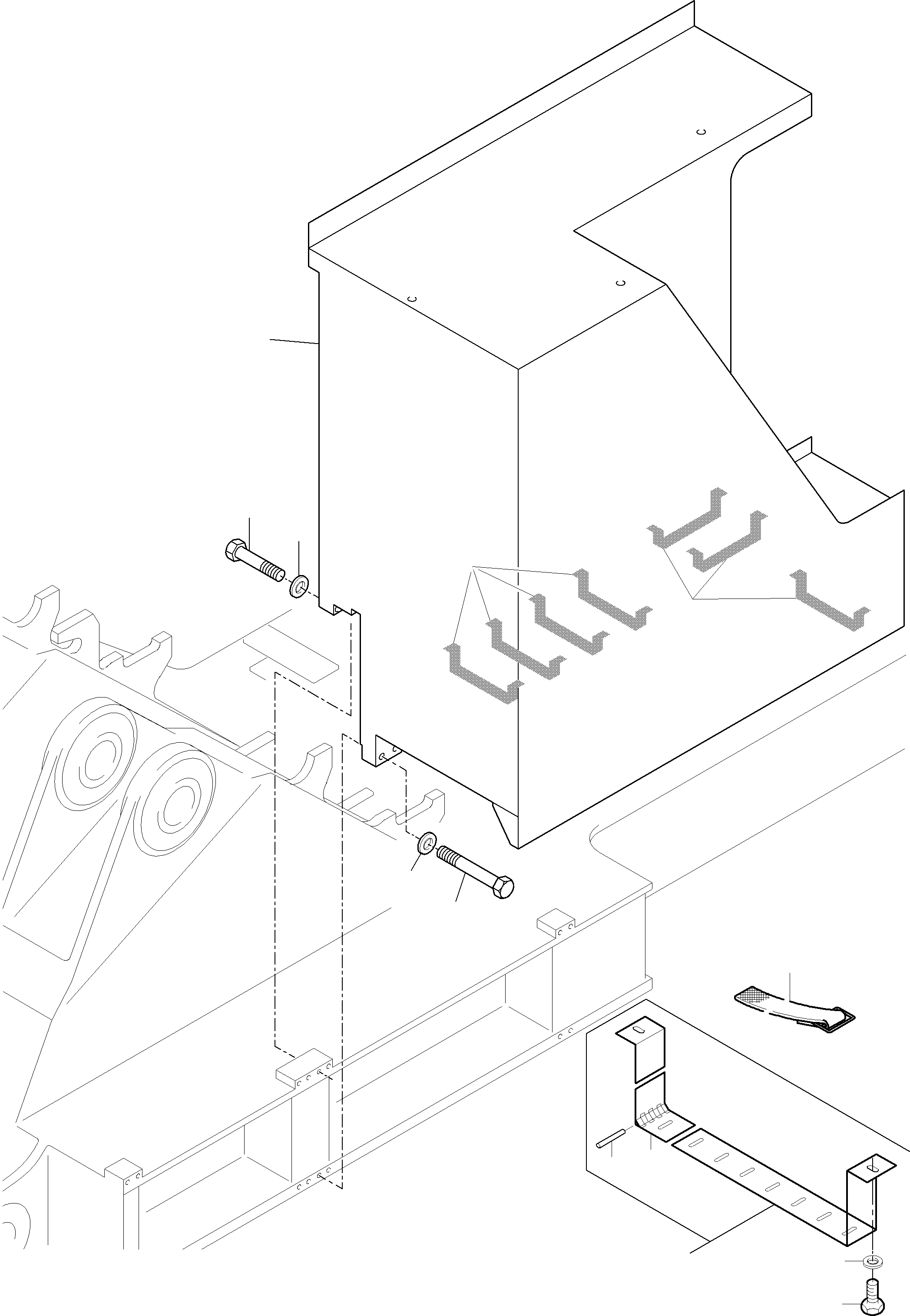 Komatsu parts book diagram for PC3000-6E S/N 06313: SWITCH CABINET, MOUNTING