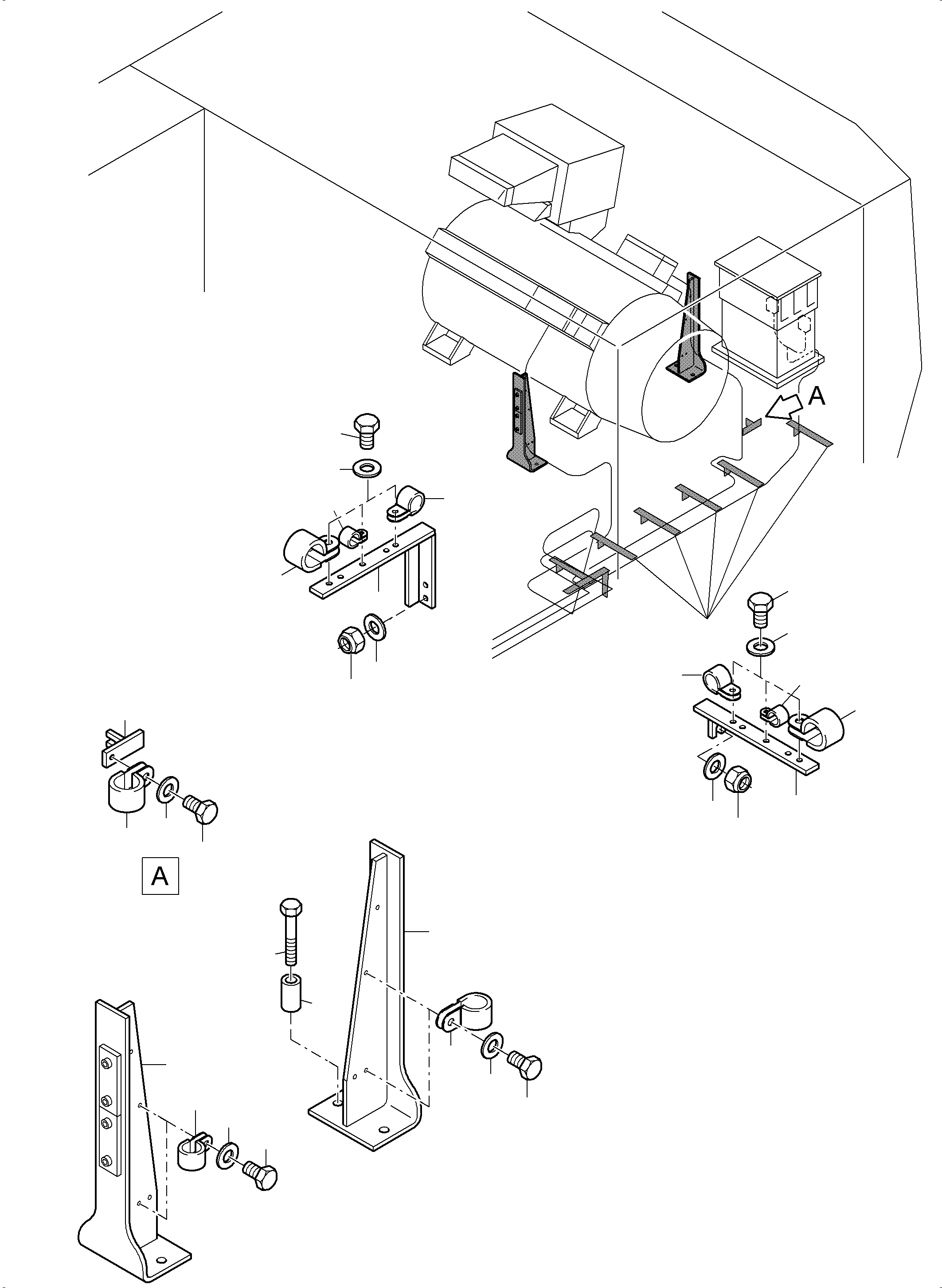 Komatsu parts book diagram for PC3000-6E S/N 06313: CABLES - ENGINE