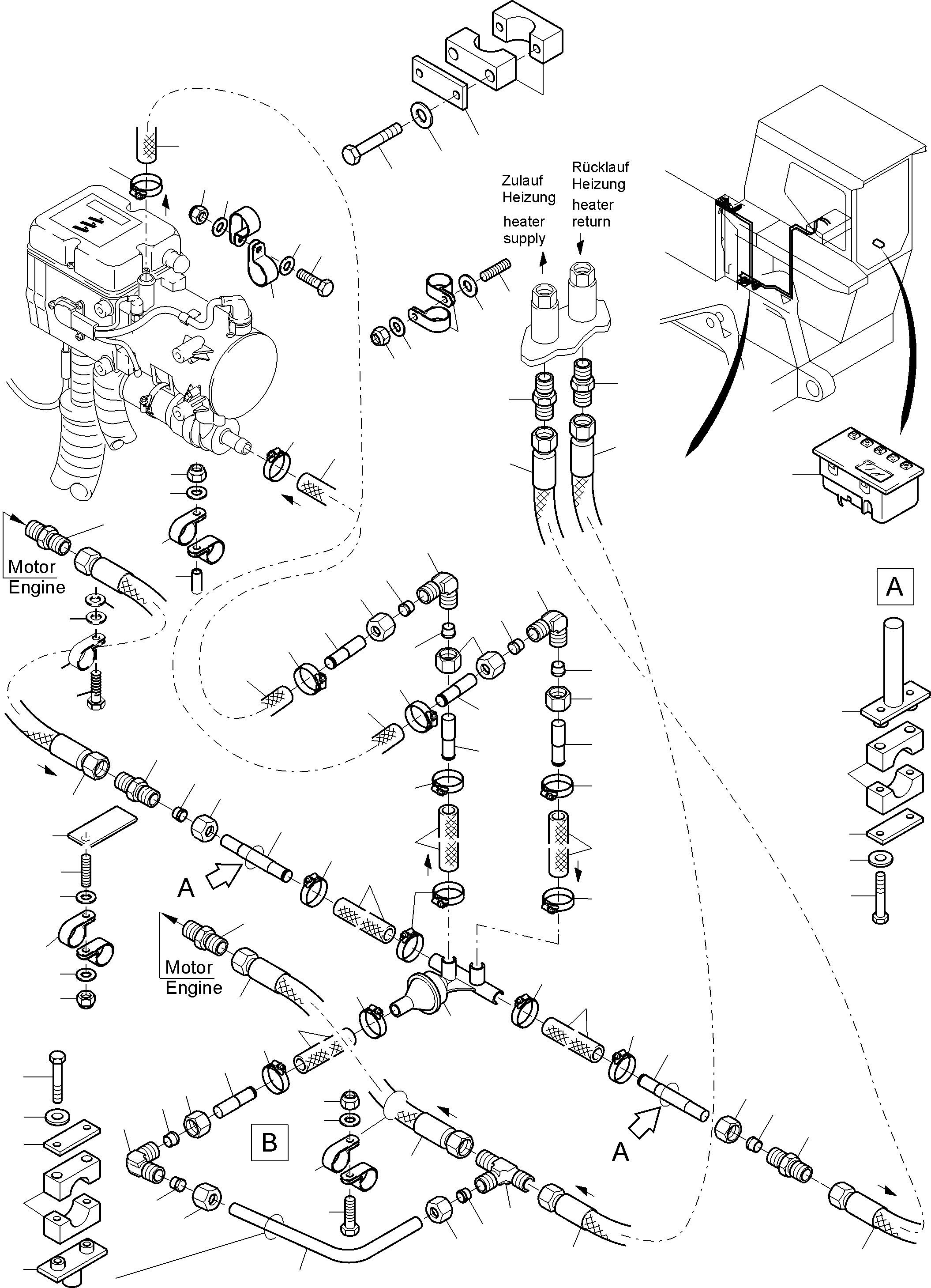 Excavators Mining Komatsu / PC3000-6 S/N 06329(G06329) / Additional Heating System Cab(489-2030c : 489-2030c)