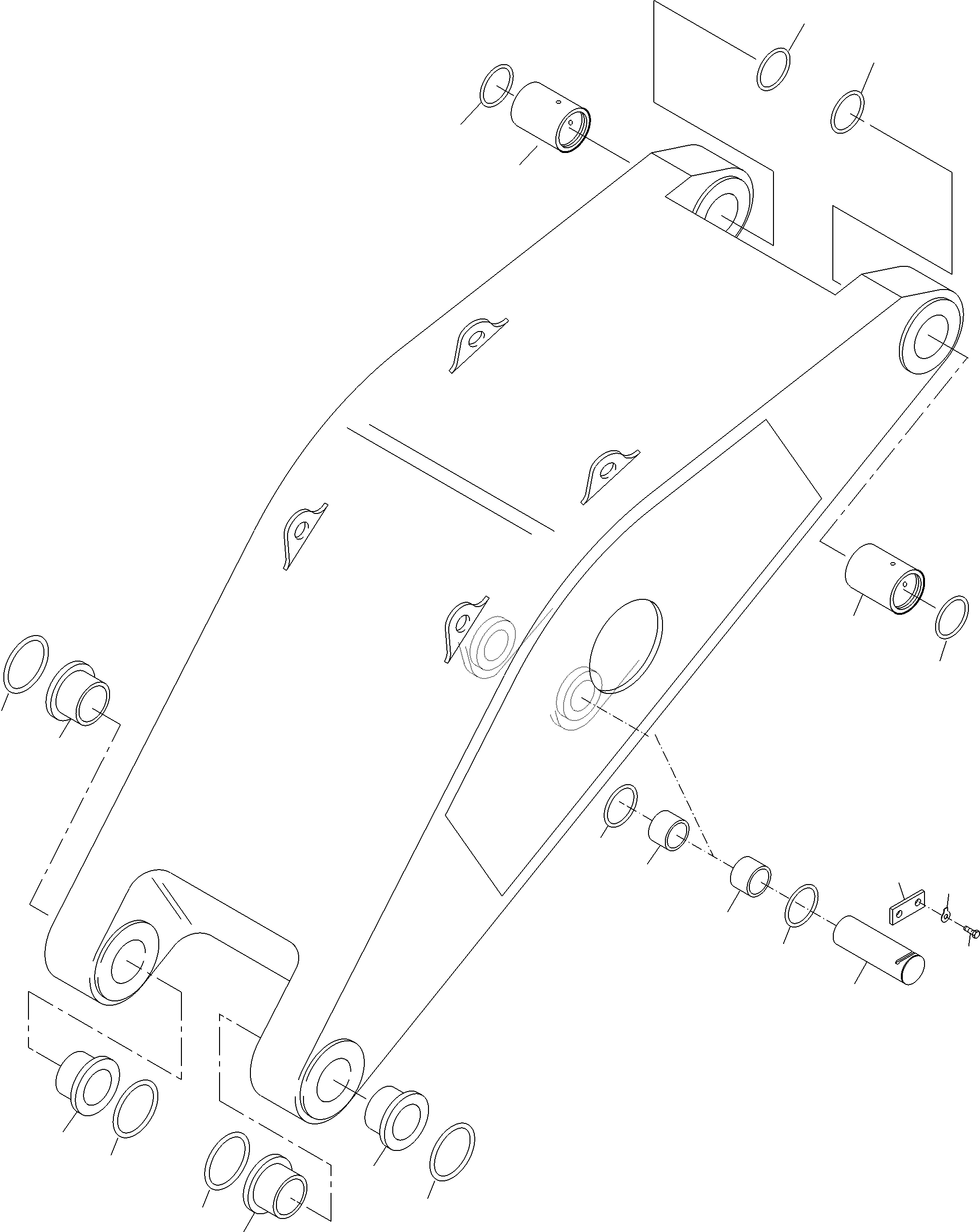 Komatsu parts book diagram for PC3000-6 S/N 06330: BULLCALM BUCKET STICK 4.3 M