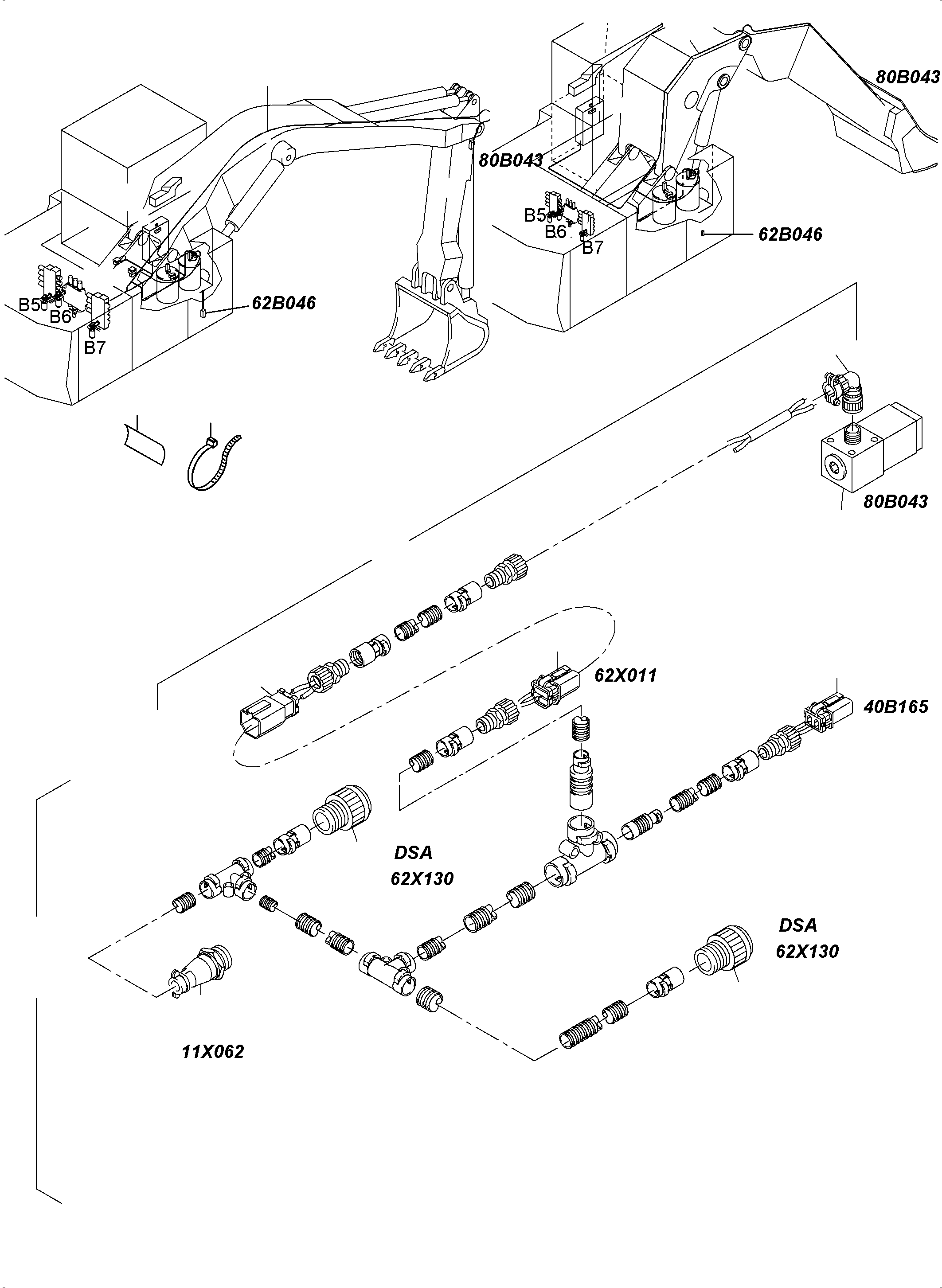 Komatsu parts book diagram for PC3000-6 S/N 06330: ELECTRICAL PARTS LUBRICATION