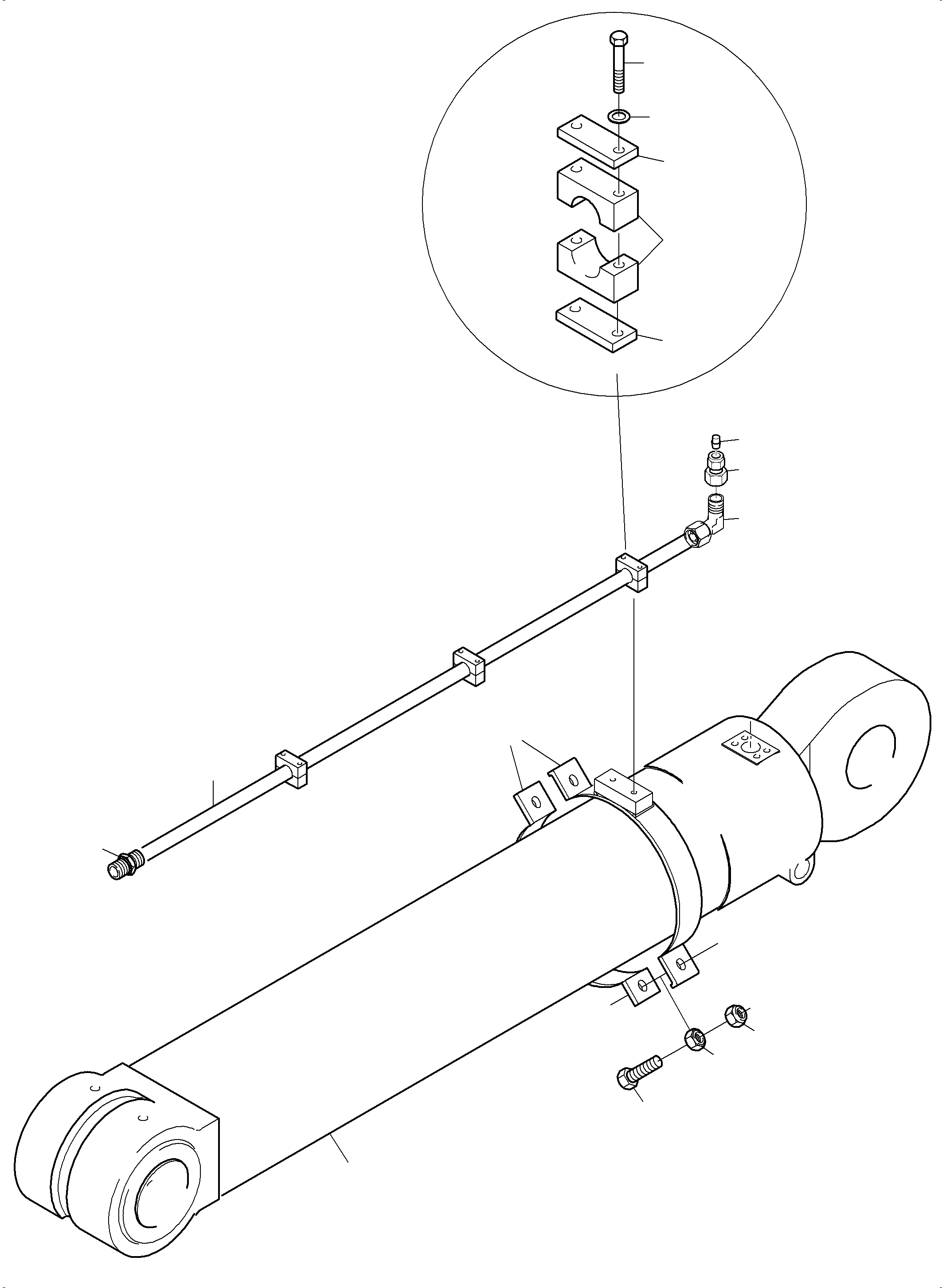 Komatsu parts book diagram for PC3000-6 S/N 06330: PIPES - BUCKET CYLINDER R.H. AND L.H.