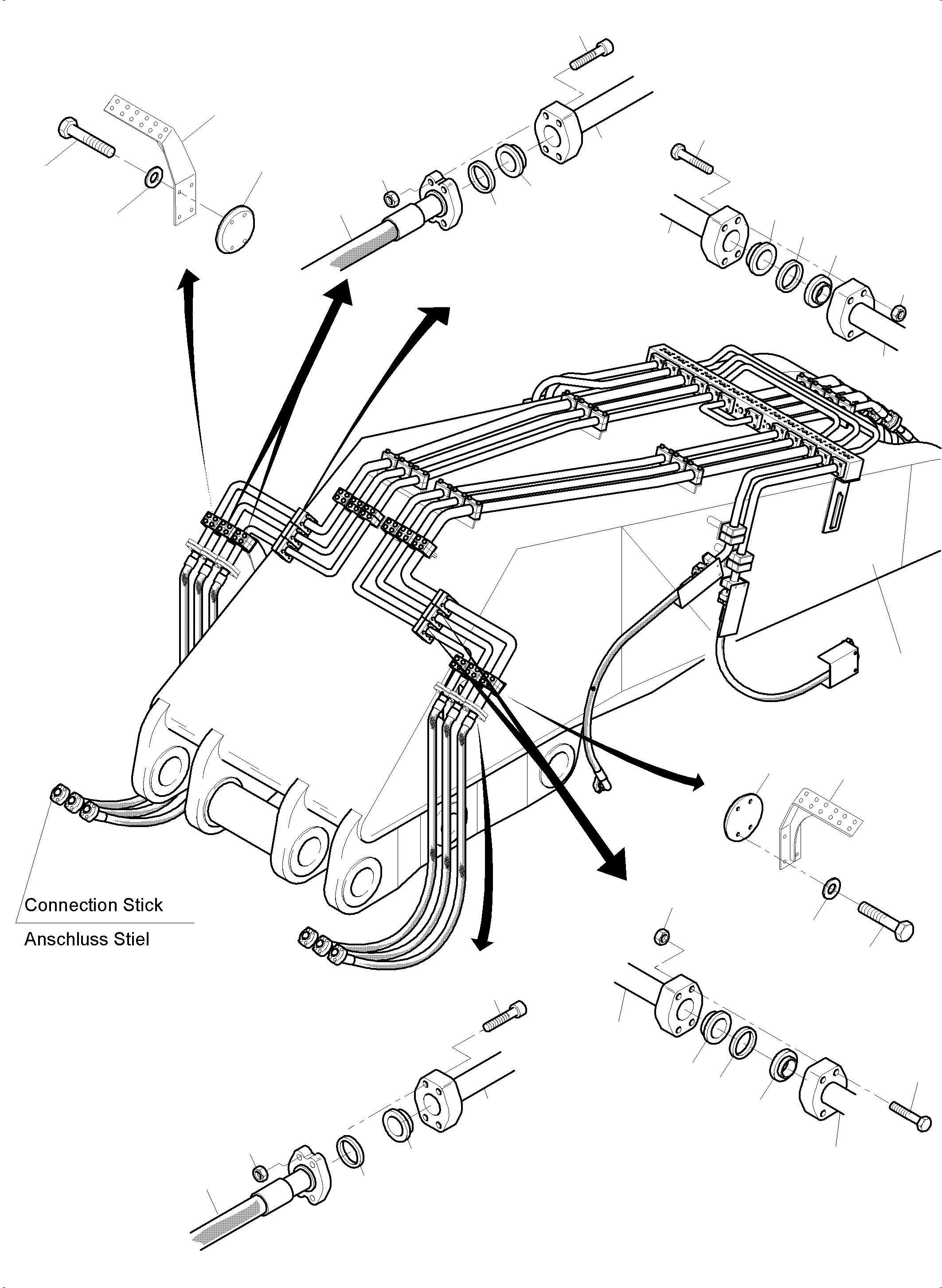 Komatsu parts book diagram for PC3000-6 S/N 06330: BULLCLAM BUCKET BOOM 6M