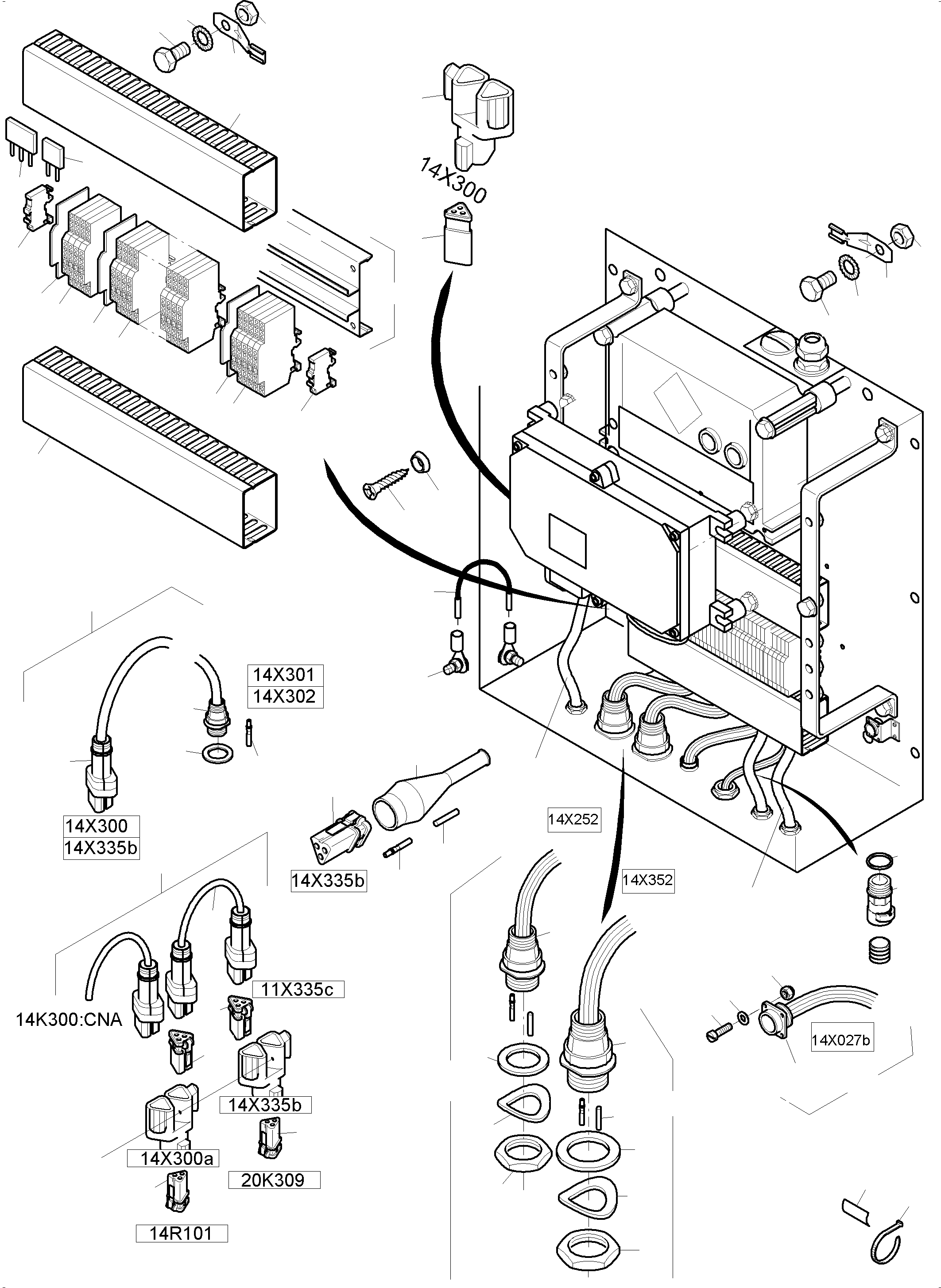 Komatsu parts book diagram for PC3000-6 S/N 06330: TERMINALBOX KOMTRAX