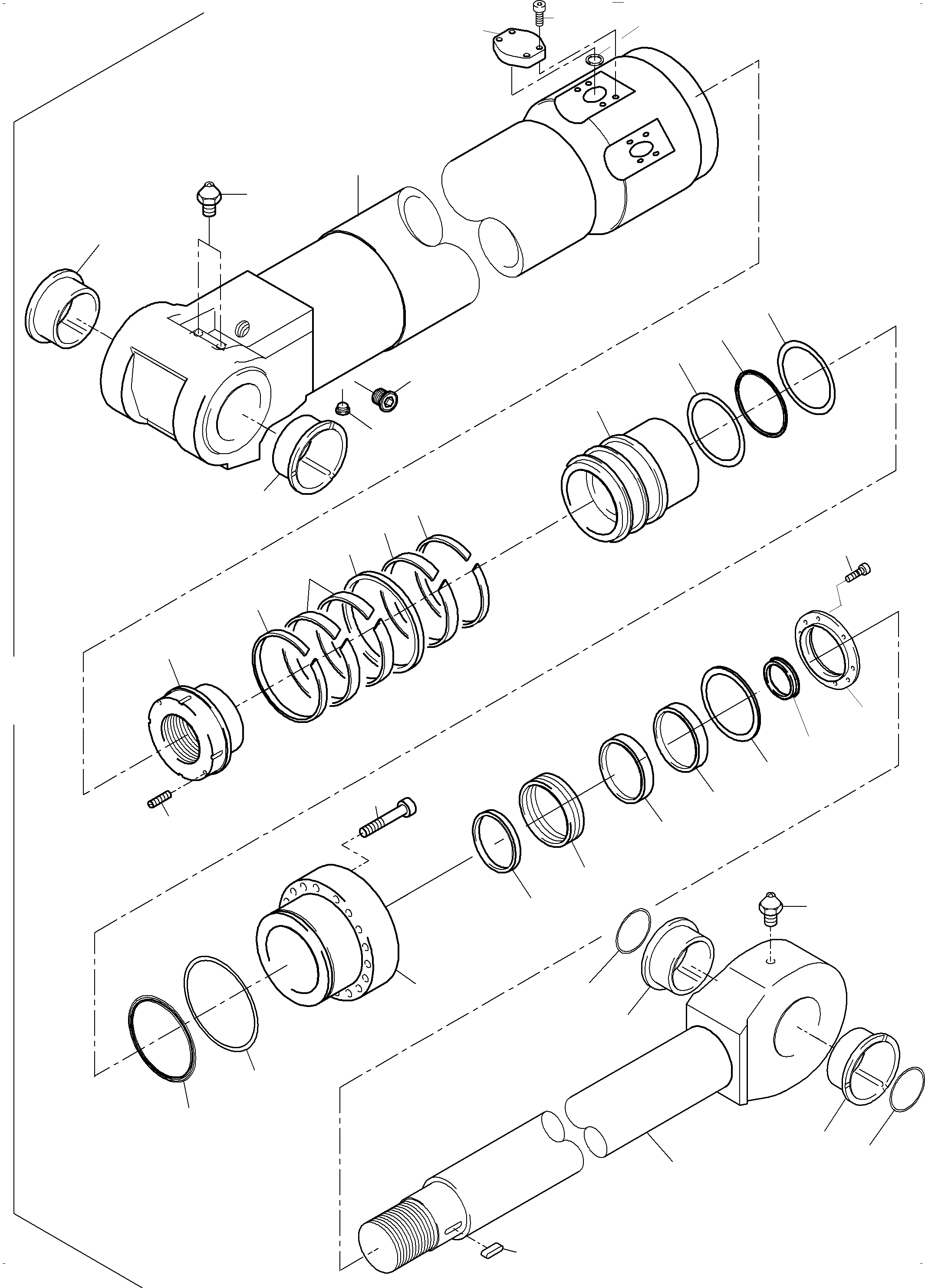Komatsu parts book diagram for PC3000-6 S/N 06330: HYDRAULIC CYLINDER