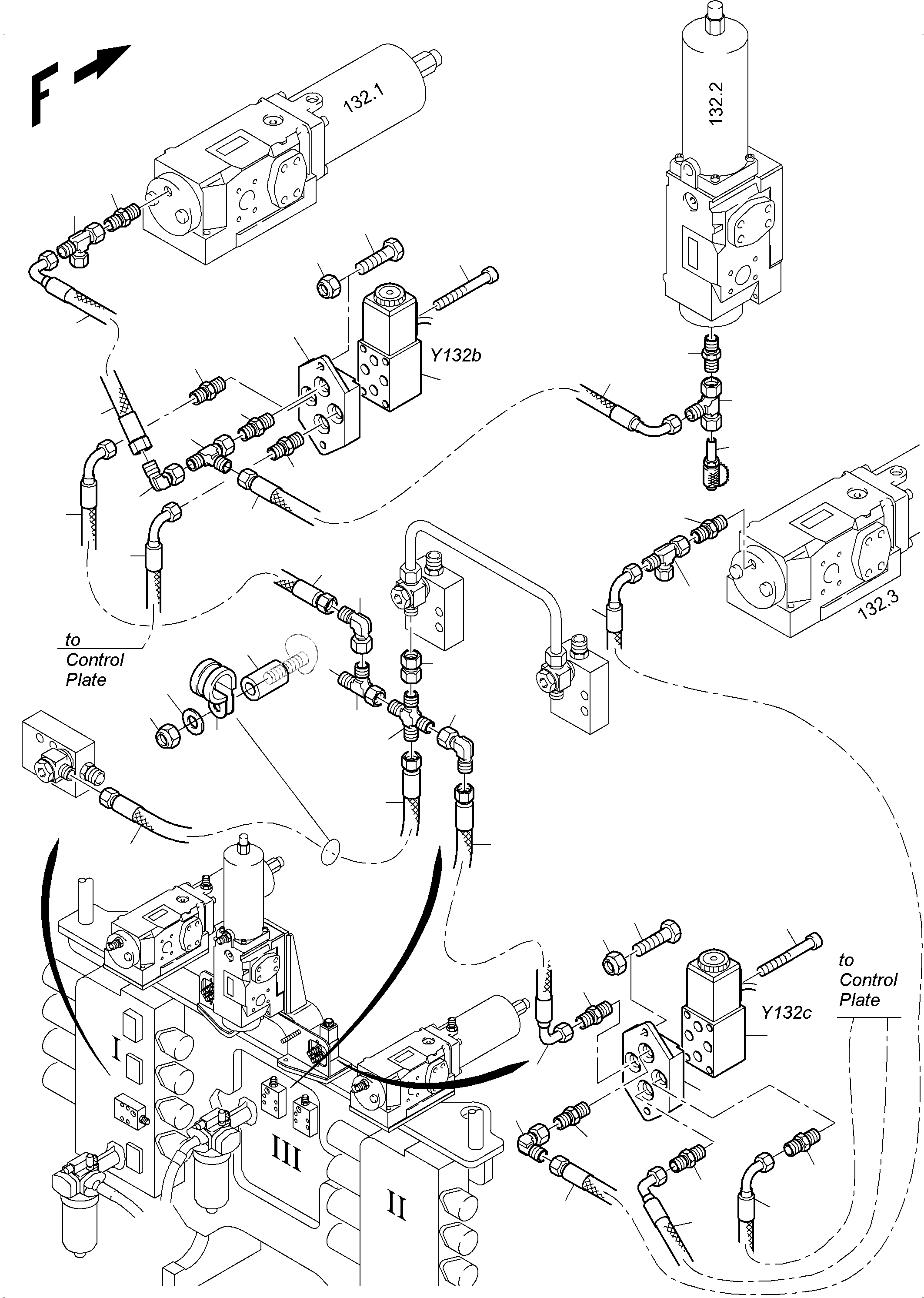 Komatsu parts book diagram for PC3000-6 S/N 06330: FLOAT POSITION