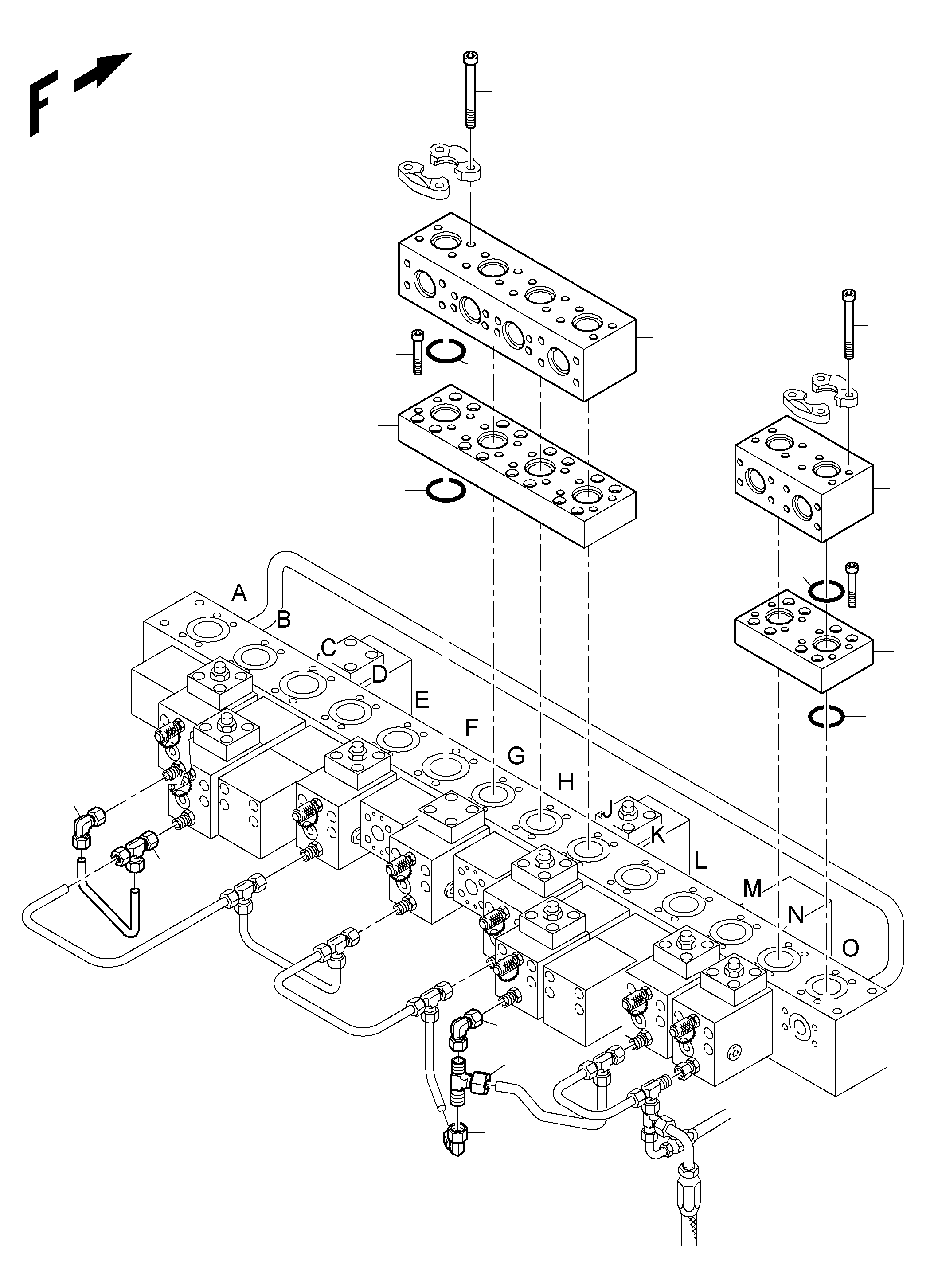 Komatsu parts book diagram for PC3000-6 S/N 06330: FLOAT POSITION