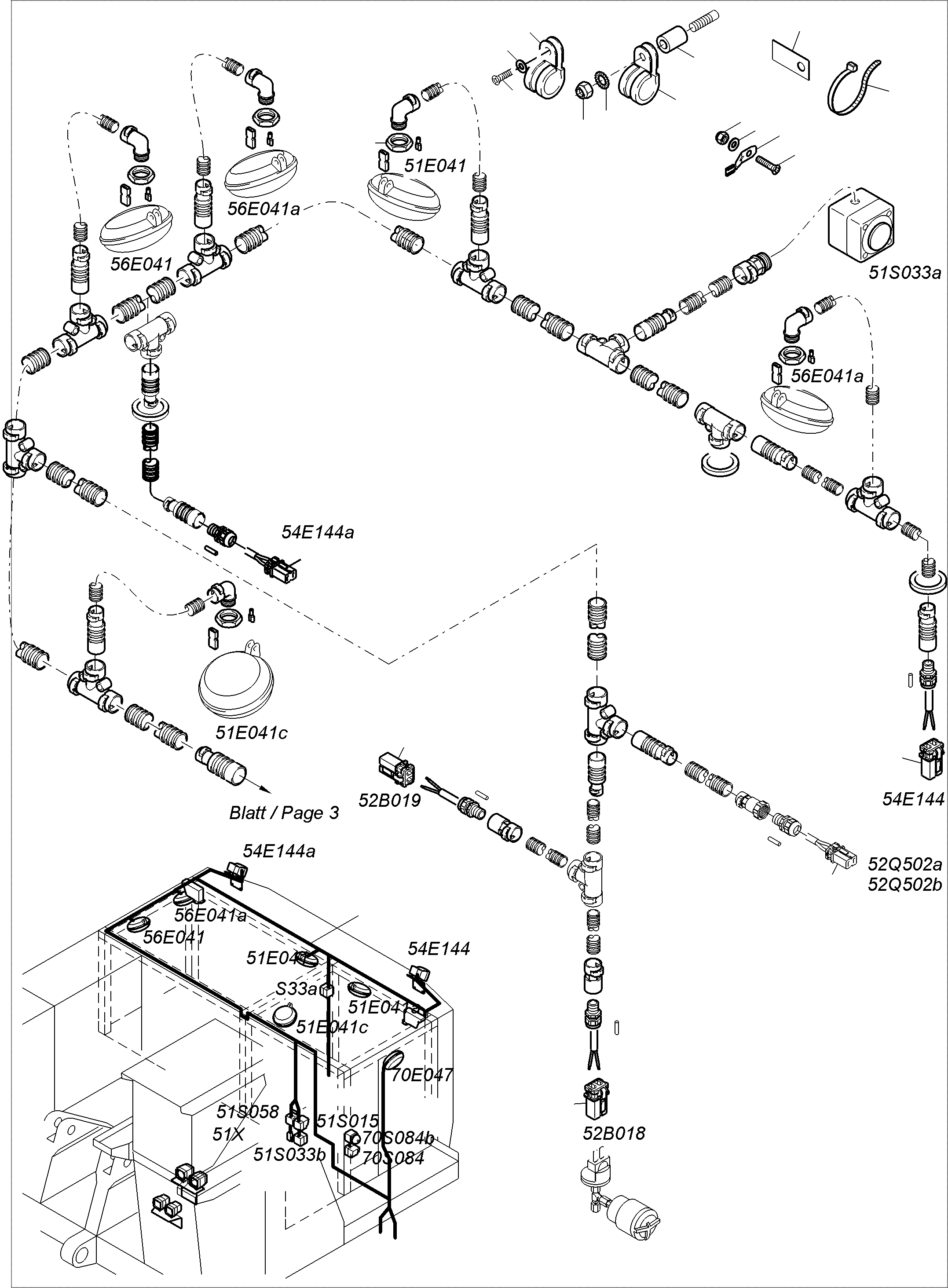 Komatsu parts book diagram for PC3000-6 S/N 06330: LIGHTING EQUIPMENT