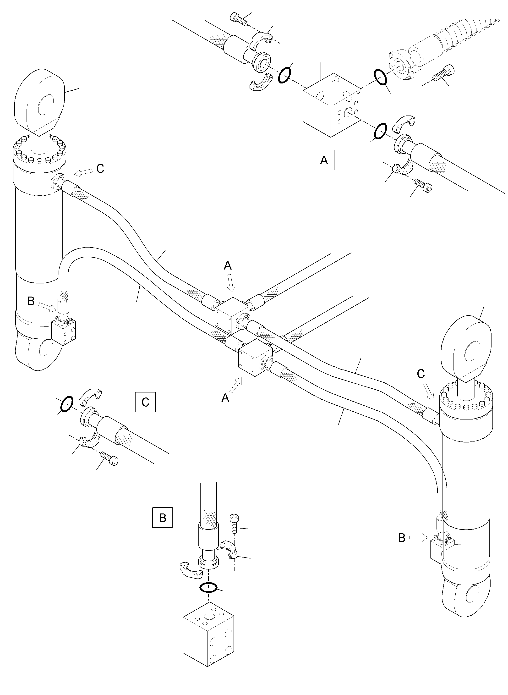Komatsu parts book diagram for PC3000-6 S/N 06331: BULLCLAM BUCKET 16 CBM