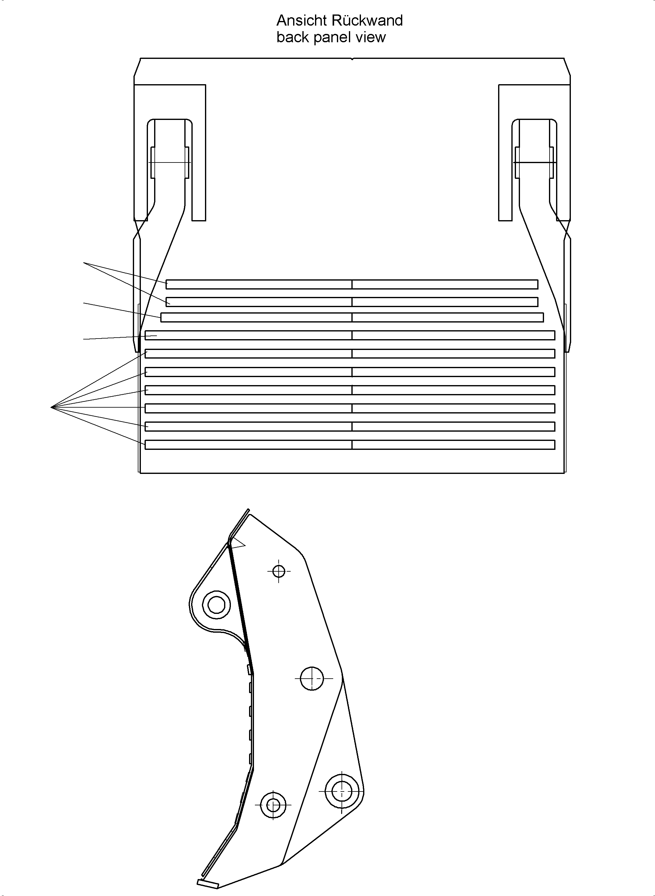 Komatsu parts book diagram for PC3000-6 S/N 06331: WEAR PACKAGE CLAM STD AND BACK PANEL WP3 15/16M3
