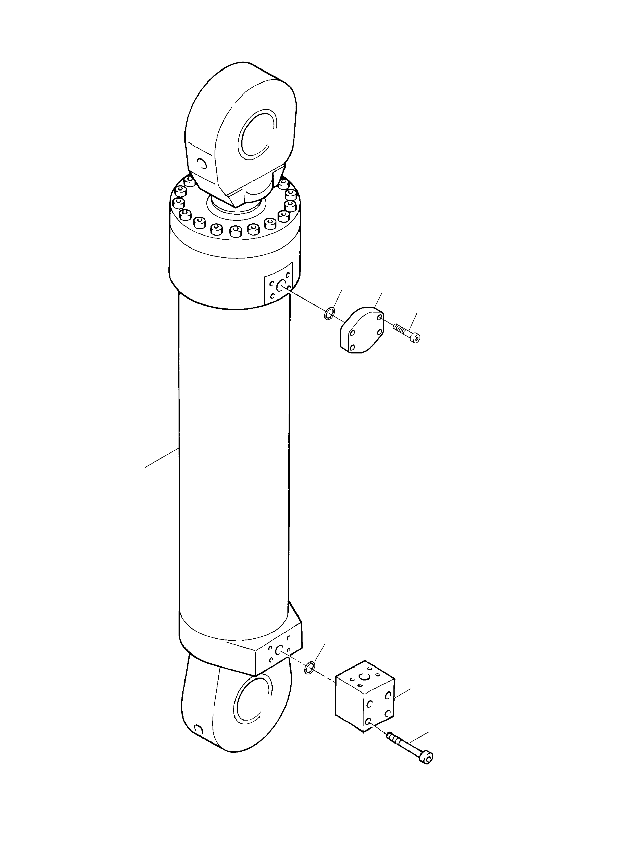 Komatsu parts book diagram for PC3000-6 S/N 06331: CLAM CYLINDER ASSY.