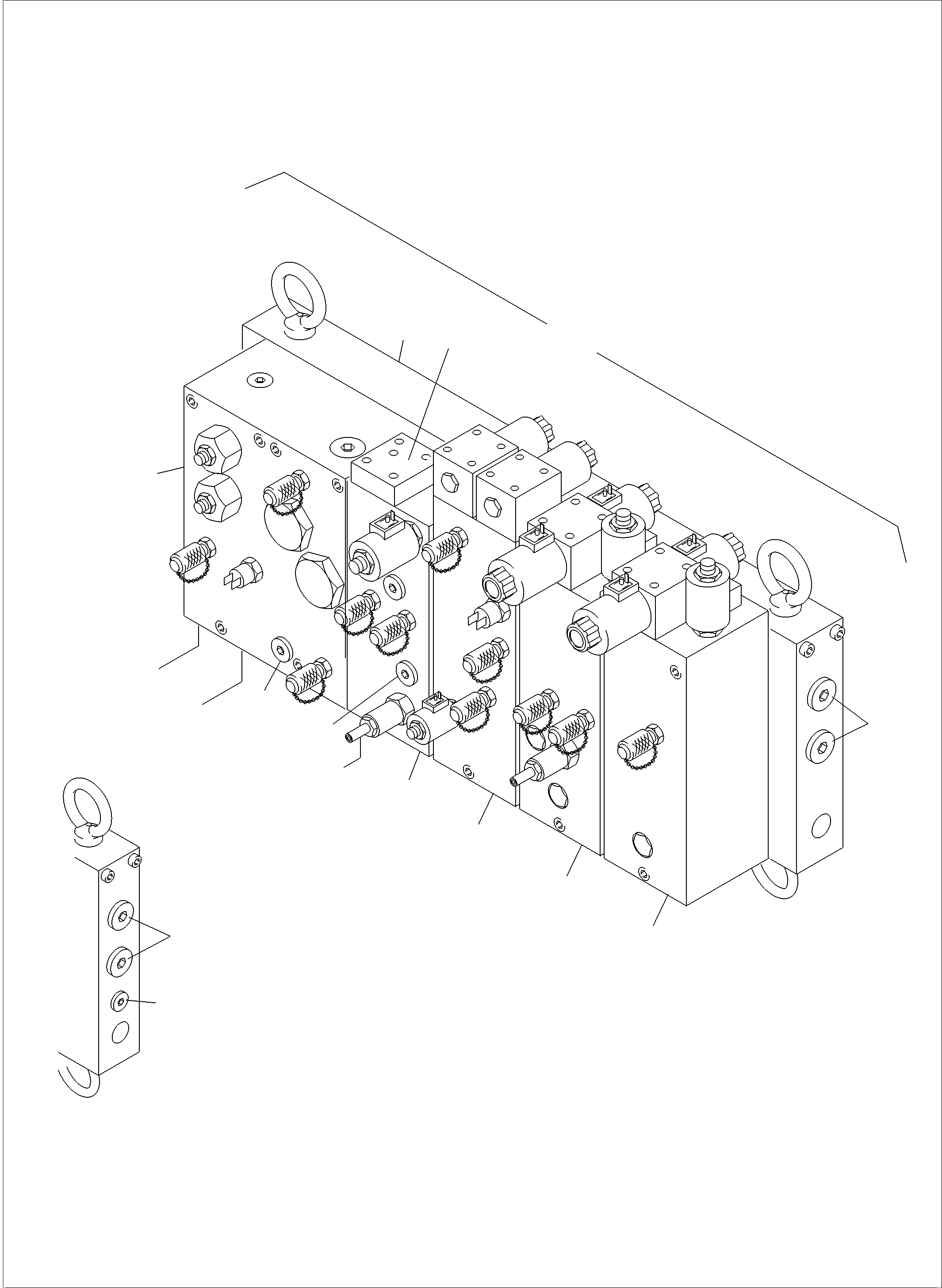 Komatsu parts book diagram for PC3000-6 S/N 06331: VALVE CARTRIDGE BLOCK