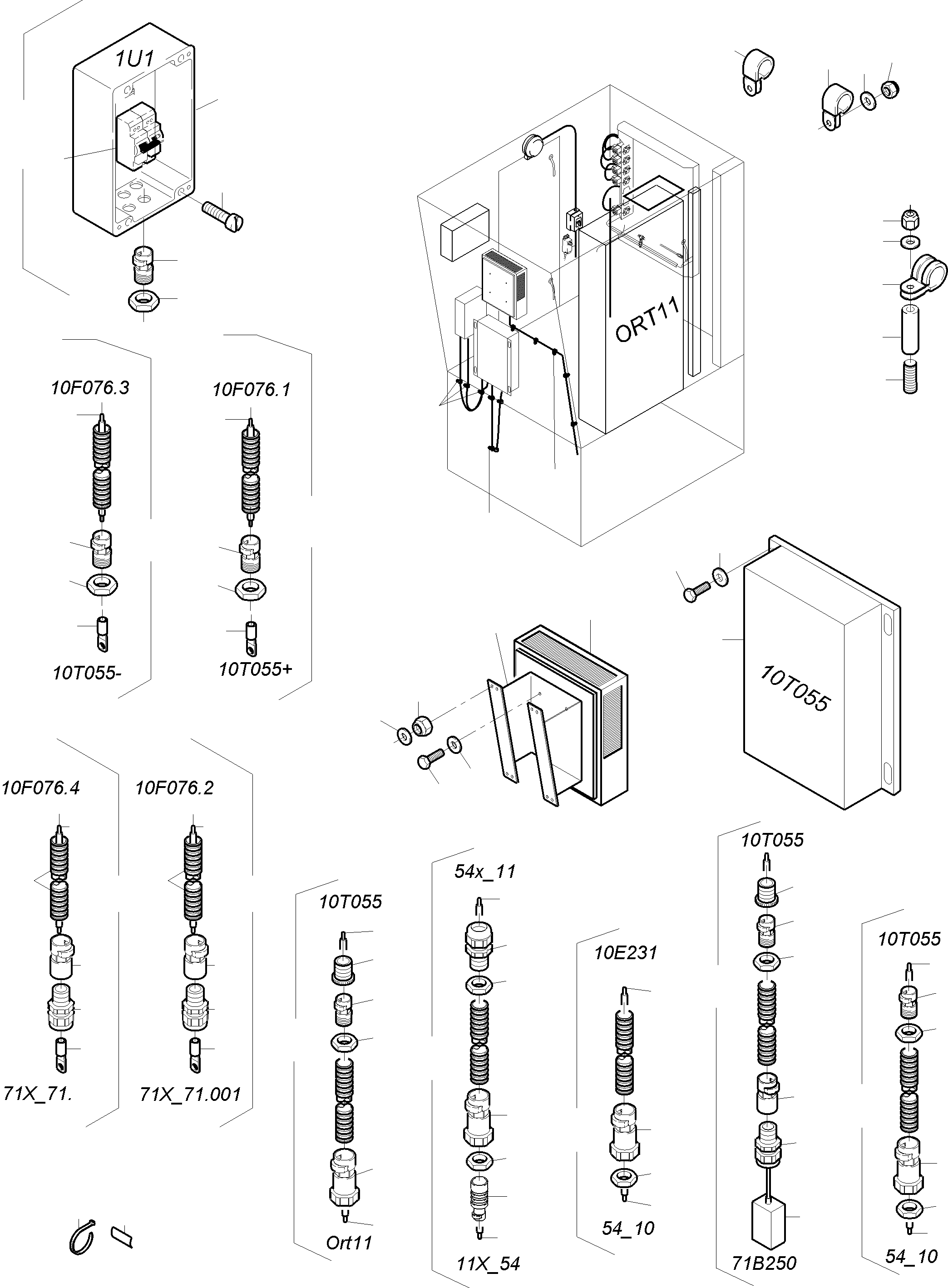 Komatsu parts book diagram for PC3000-6 S/N 06331: ELECTRIC PARTS TEMPERATURE CONDITIONING CAB SUPPORT