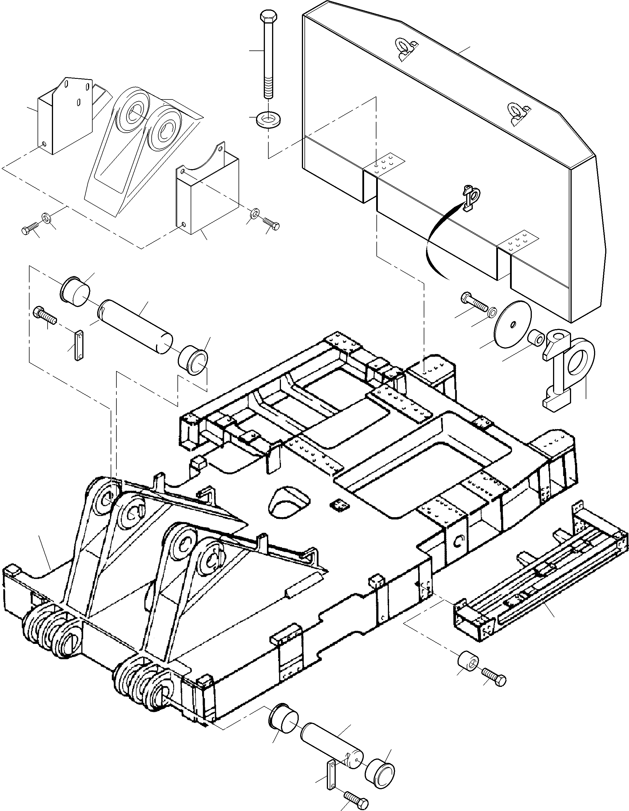 Komatsu parts book diagram for PC3000-6 S/N 06331: PIN, BOOM - COUNTERWEIGHT