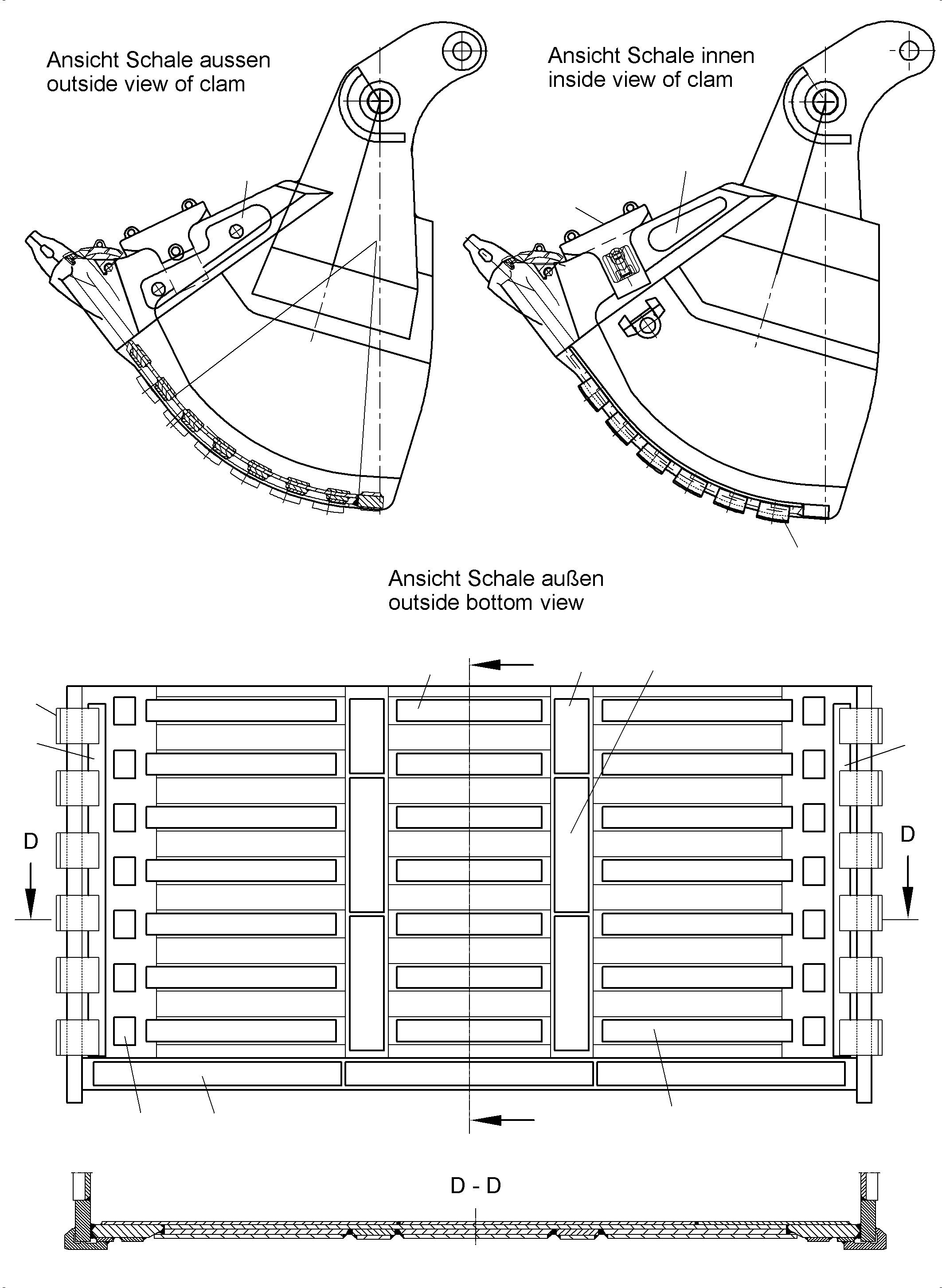 Excavators Mining Komatsu / PC3000-6 S/N 06338(G06338) / Wear Package Clam STD and Back Panel WP3 15/16m3(485-5270 : 485-5270)