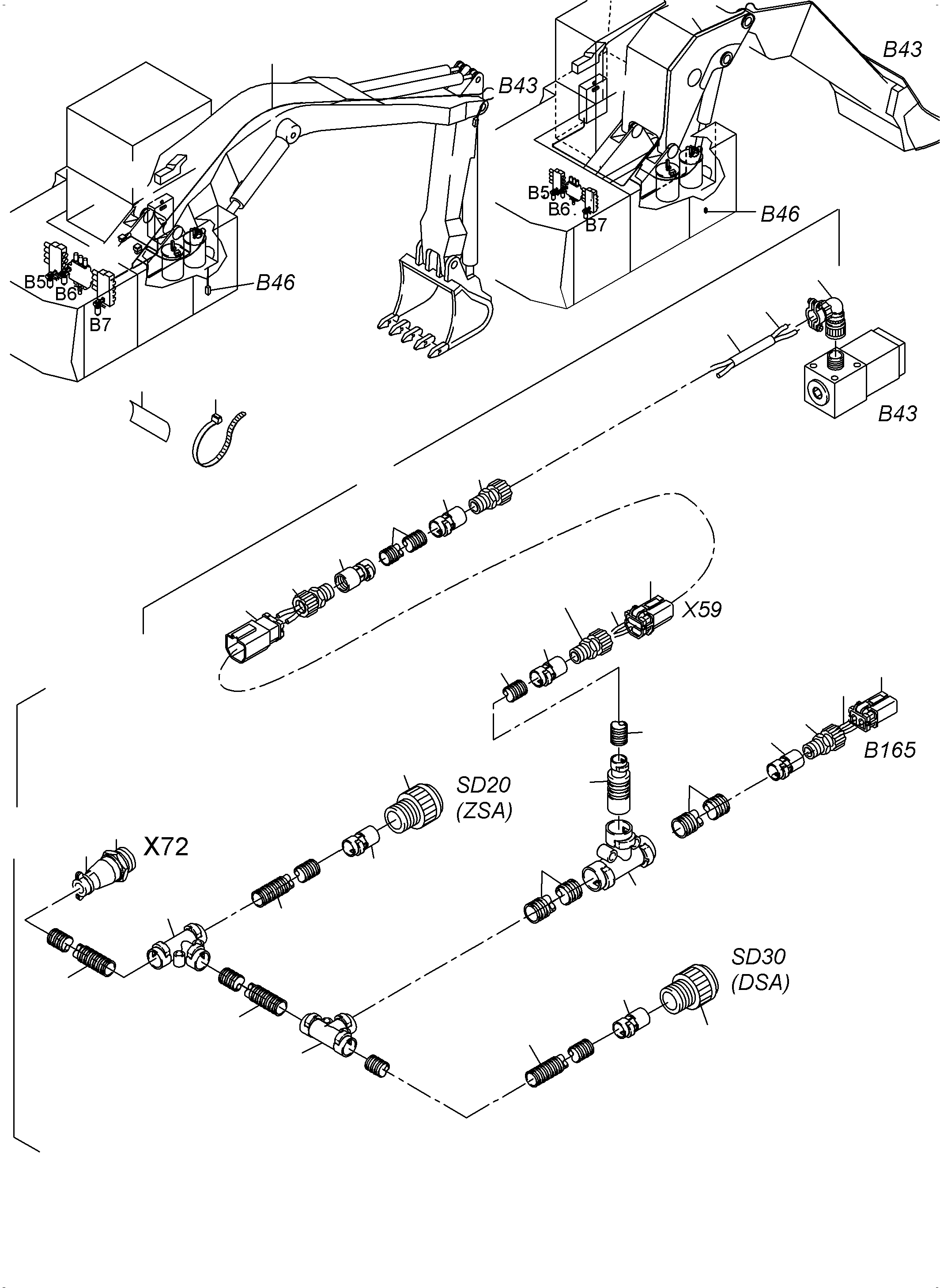 Excavators Mining Komatsu / PC 3000-6E 06 341 21.01.2019(G06341) / Electrical parts lubrication(255-2322c : 255-2322c)