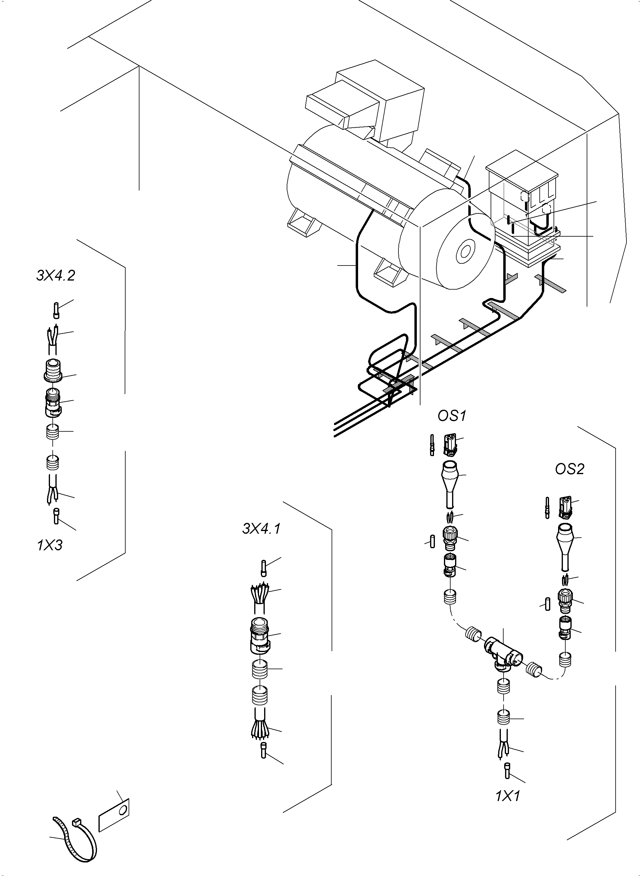 Excavators Mining Komatsu / PC 3000-6E 06 341 21.01.2019(G06341) / Cables - Engine(255-2184d : 255-2184d)