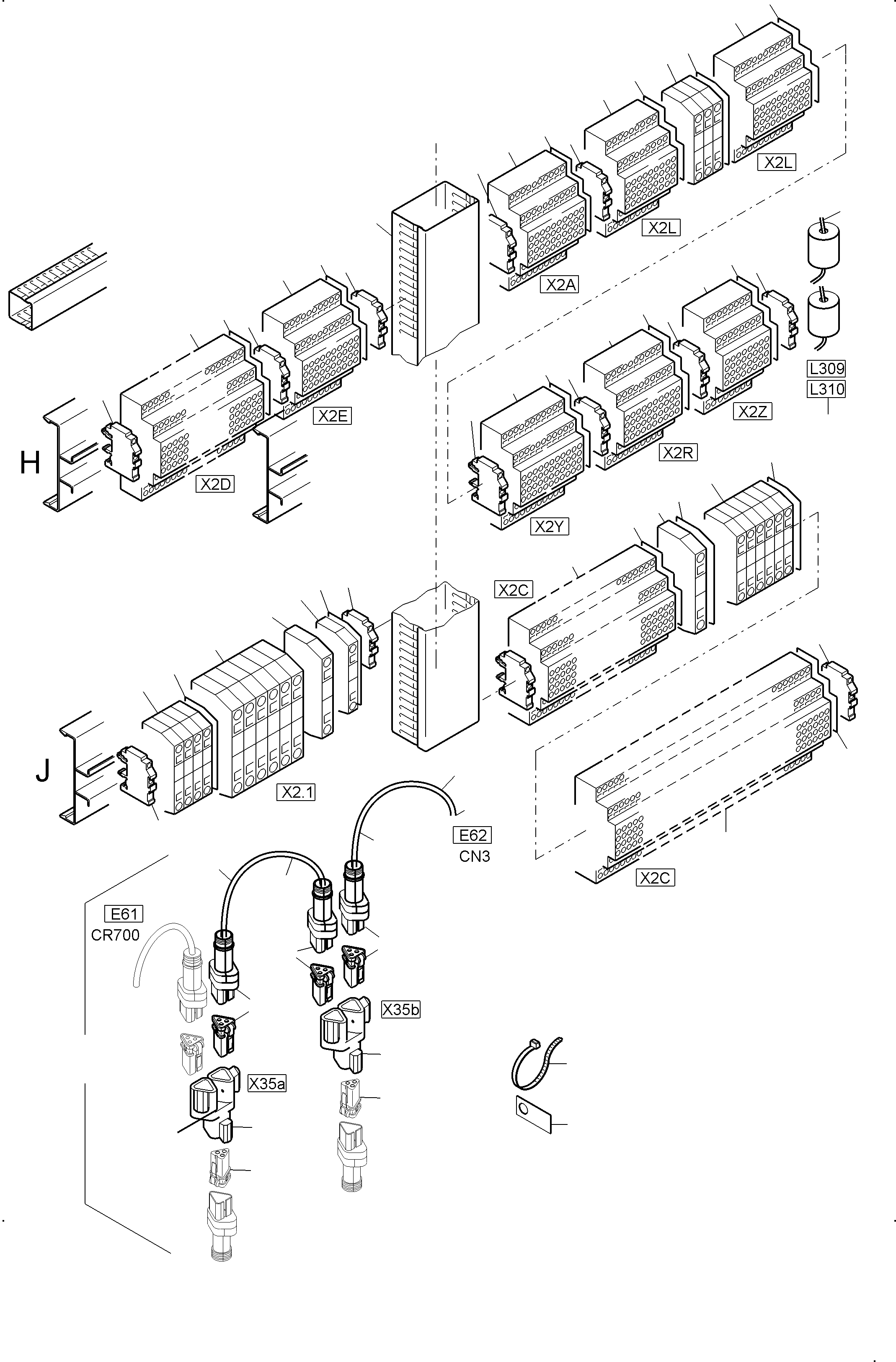 Excavators Mining Komatsu / PC 3000-6E 06 341 21.01.2019(G06341) / Main Switch Box X2 in Cab Support(255-2167e : 255-2167e)