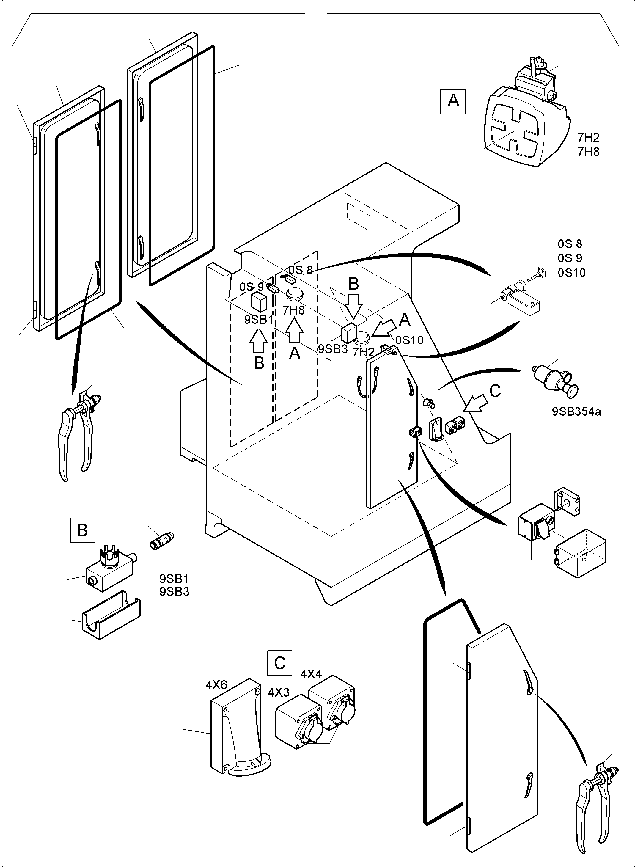 Excavators Mining Komatsu / PC 3000-6E 06 341 21.01.2019(G06341) / MS/NS Switch Cabinet(991-1610 : 991-1610)