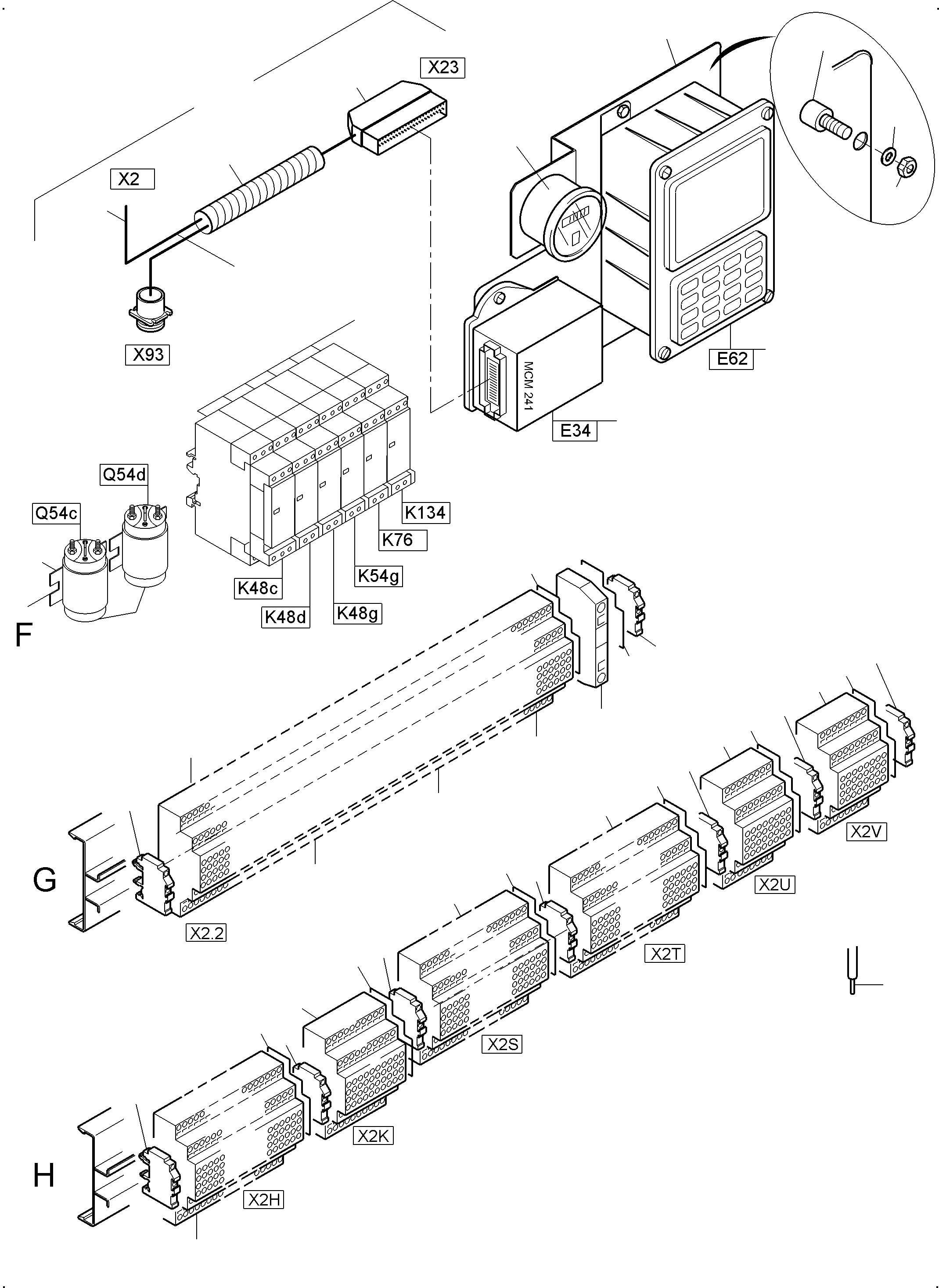 Excavators Mining Komatsu / PC3000-6E S/N 06345(G06345) / Main Switch Box X2 in Cab Support(255-2167e : 255-2167e)