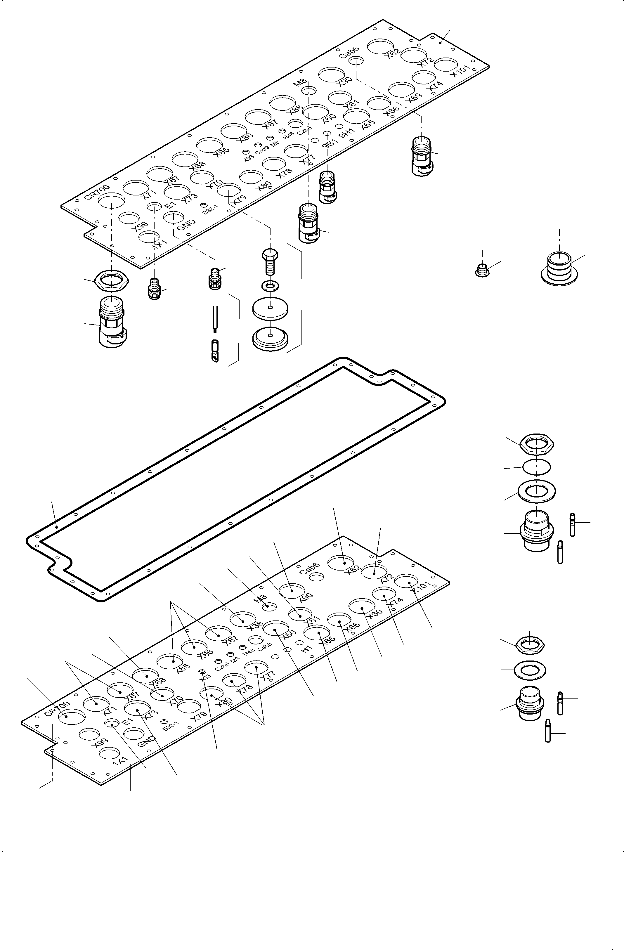Excavators Mining Komatsu / PC3000-6E S/N 06345(G06345) / Main Switch Box X2 in Cab Support(255-2167e : 255-2167e)