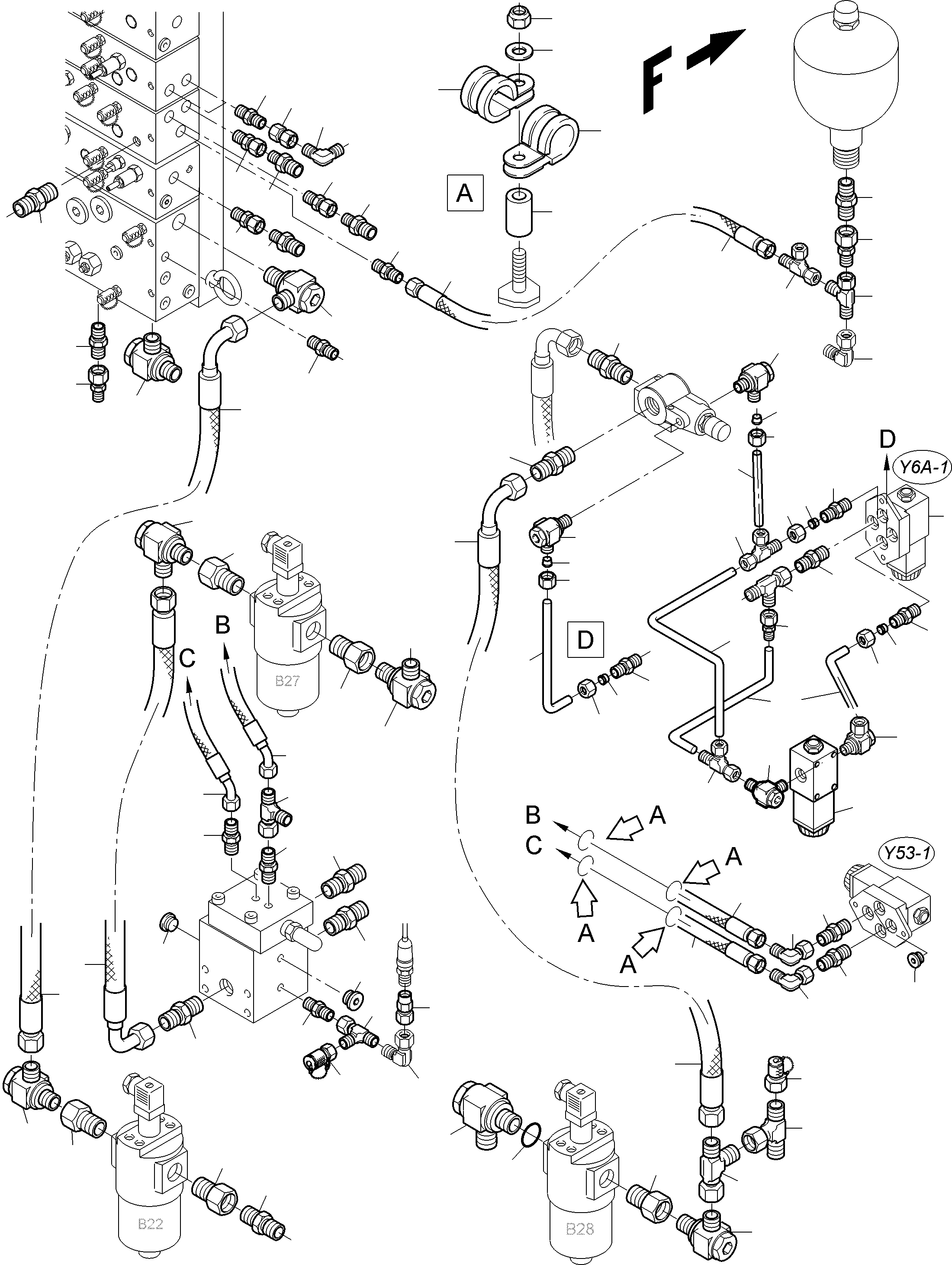 Excavators Mining Komatsu / PC3000-6E S/N 06346(G06346) / Control- and Filter Plate(255-1841g : 255-1841g)