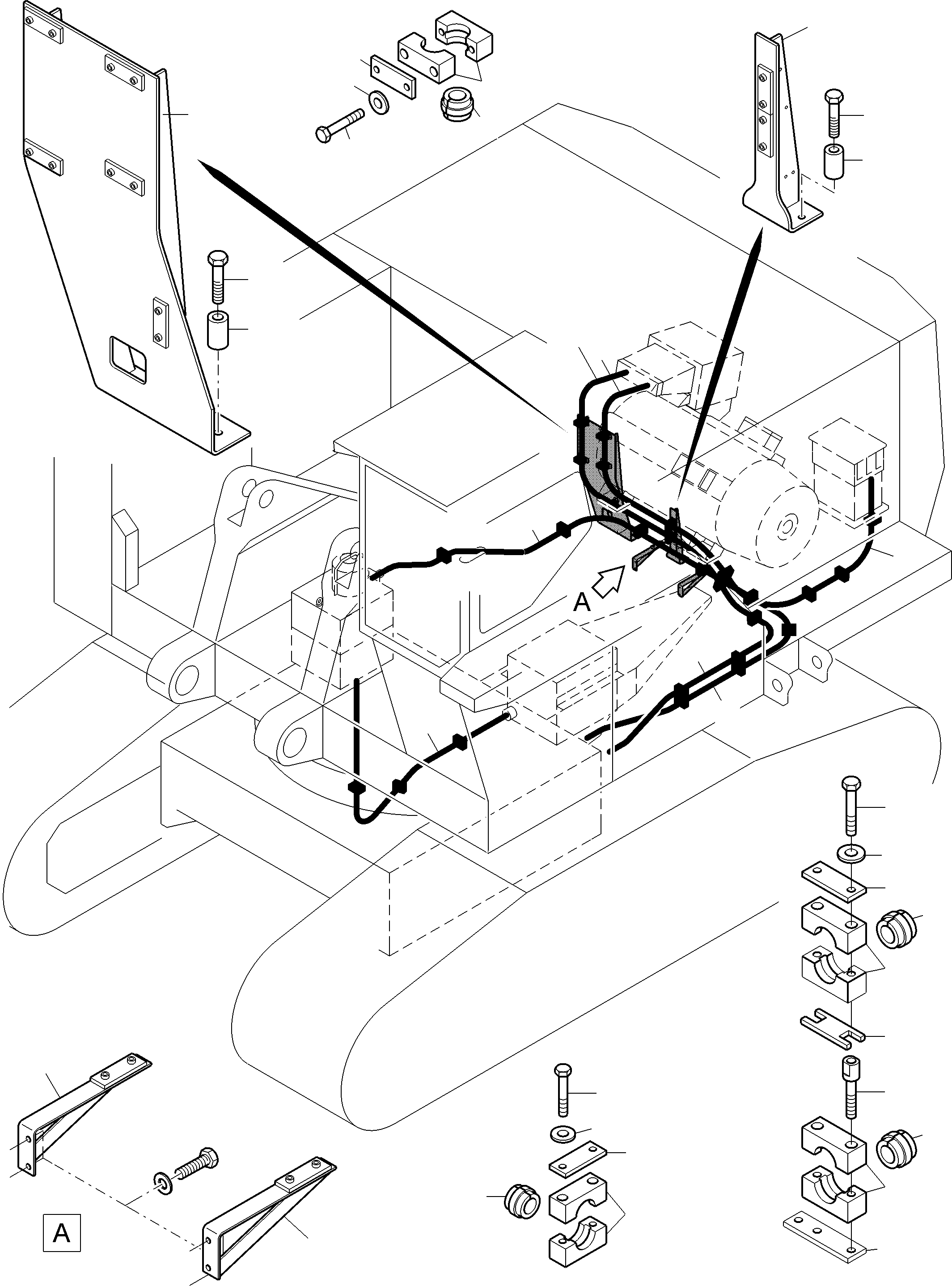 Excavators Mining Komatsu / PC3000-6E S/N 06346(G06346) / High voltage cable(255-2196h : 255-2196h)