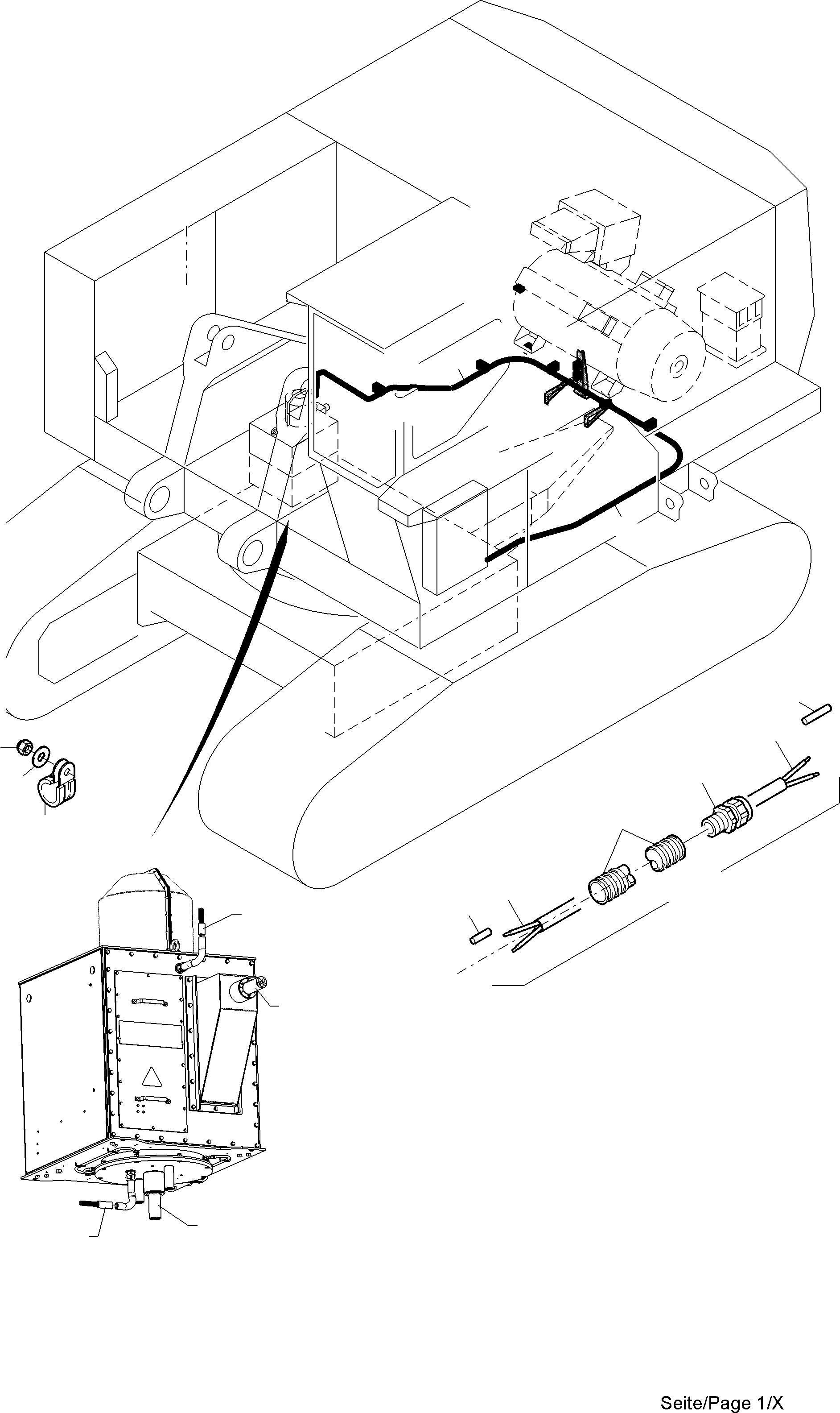 Excavators Mining Komatsu / PC3000-6E S/N 06346(G06346) / High voltage cable(255-2196h : 255-2196h)