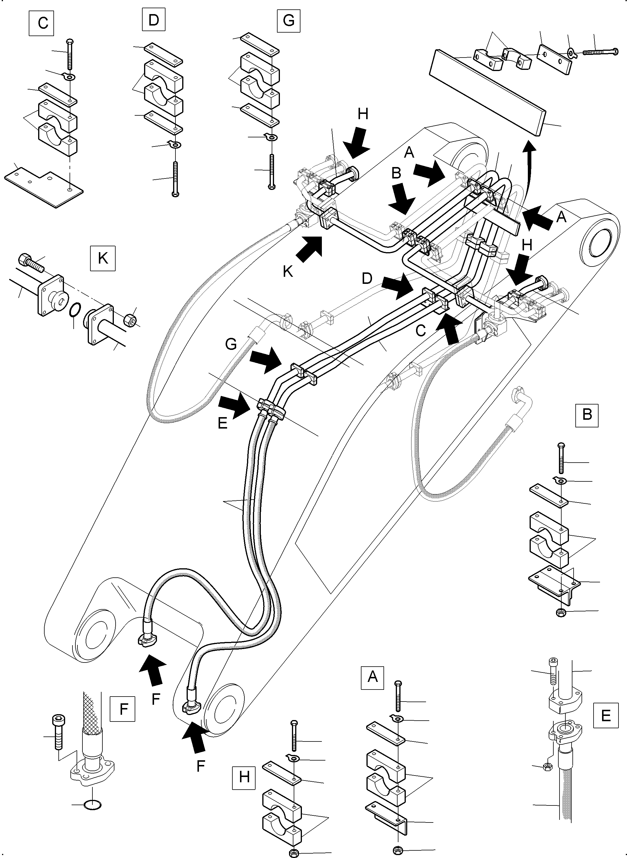 Excavators Mining Komatsu / PC3000-6E S/N 06346(G06346) / Bullcalm Bucket Stick 4.3 m(485-4200i : 485-4200i)
