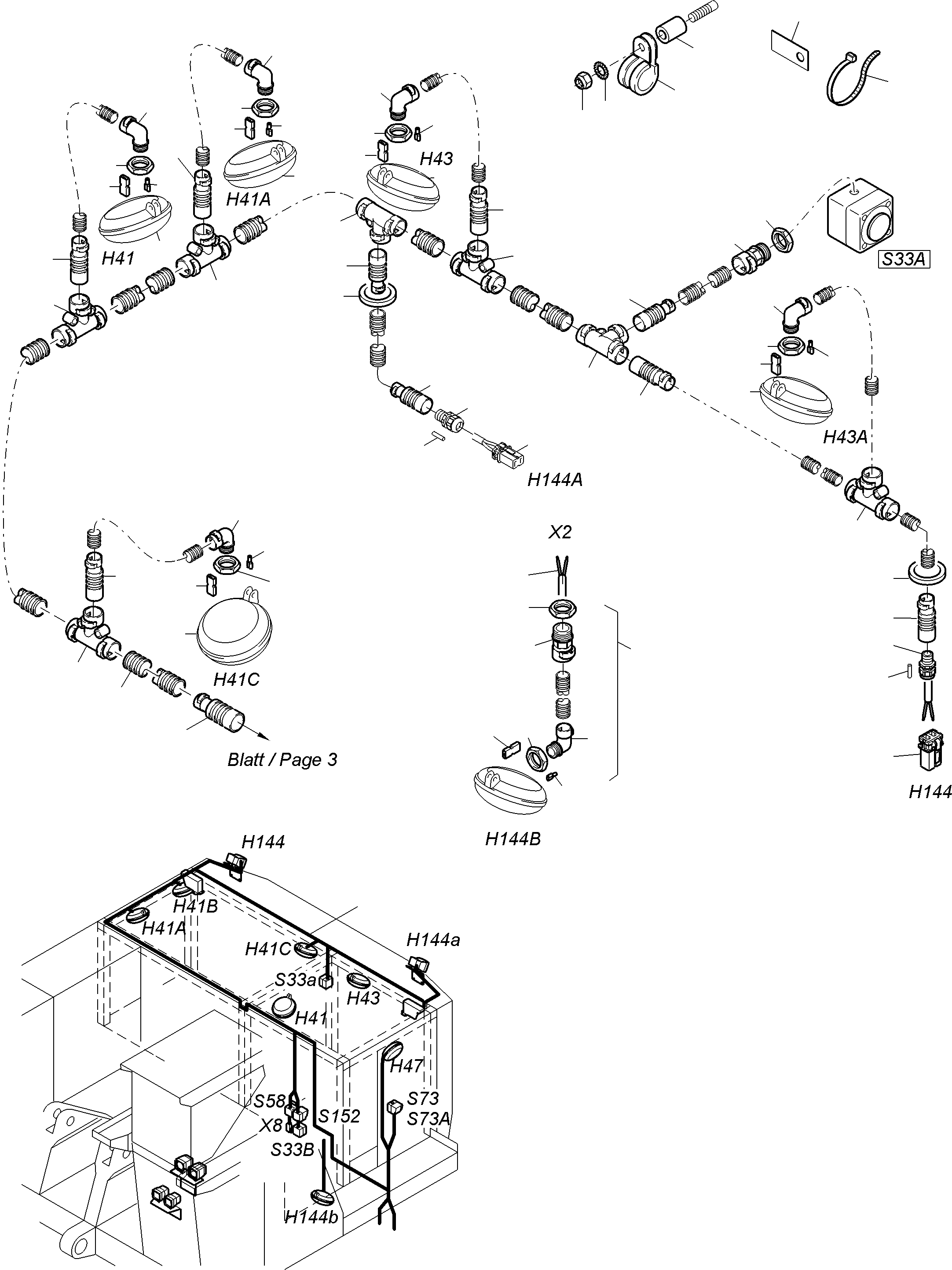 Excavators Mining Komatsu / PC3000-6E S/N 06346(G06346) / Lighting Equipment(255-2106c : 255-2106c)