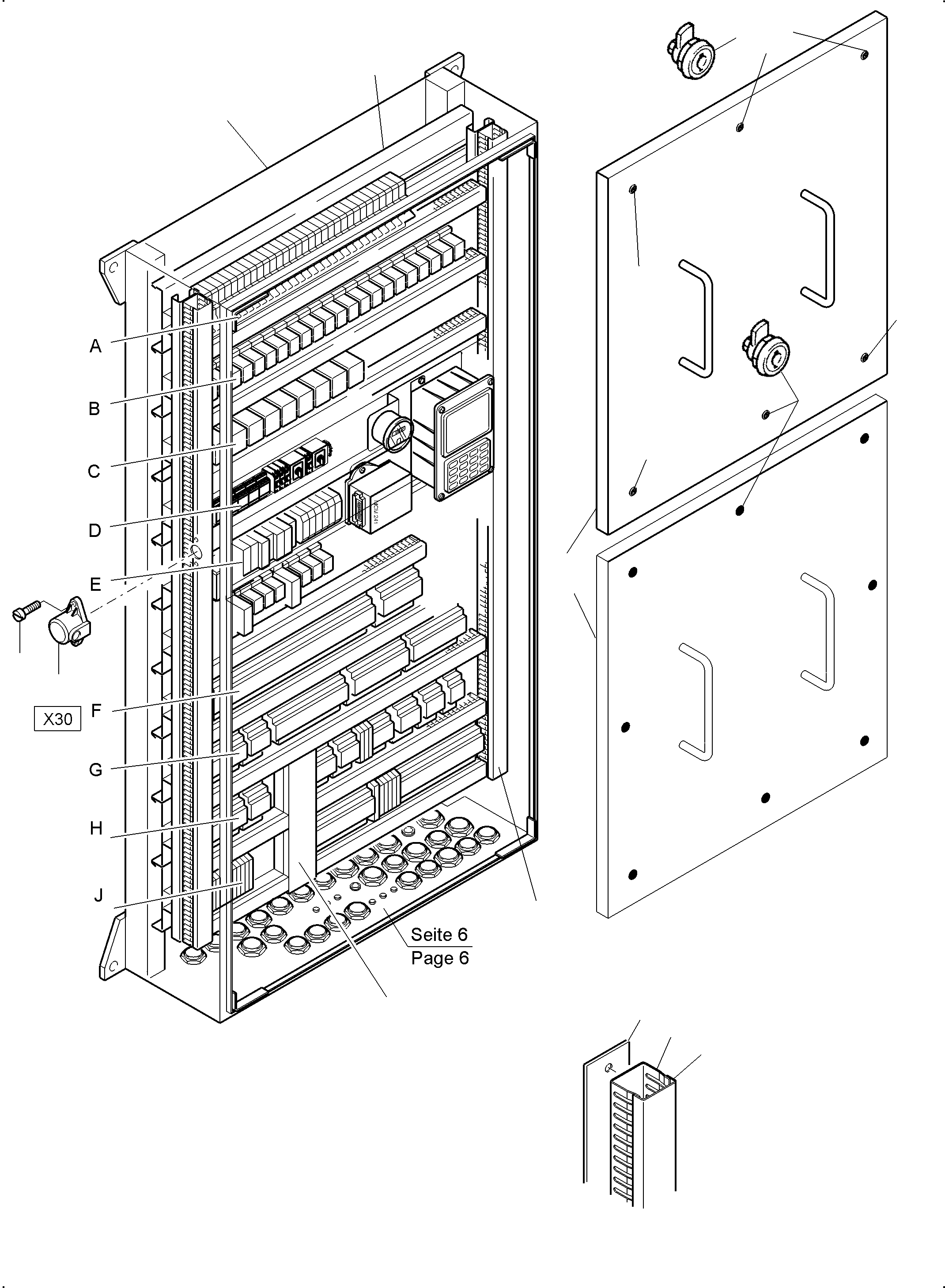Excavators Mining Komatsu / PC3000-6E S/N 06346(G06346) / Main Switch Box X2 in Cab Support(255-2167f : 255-2167f)