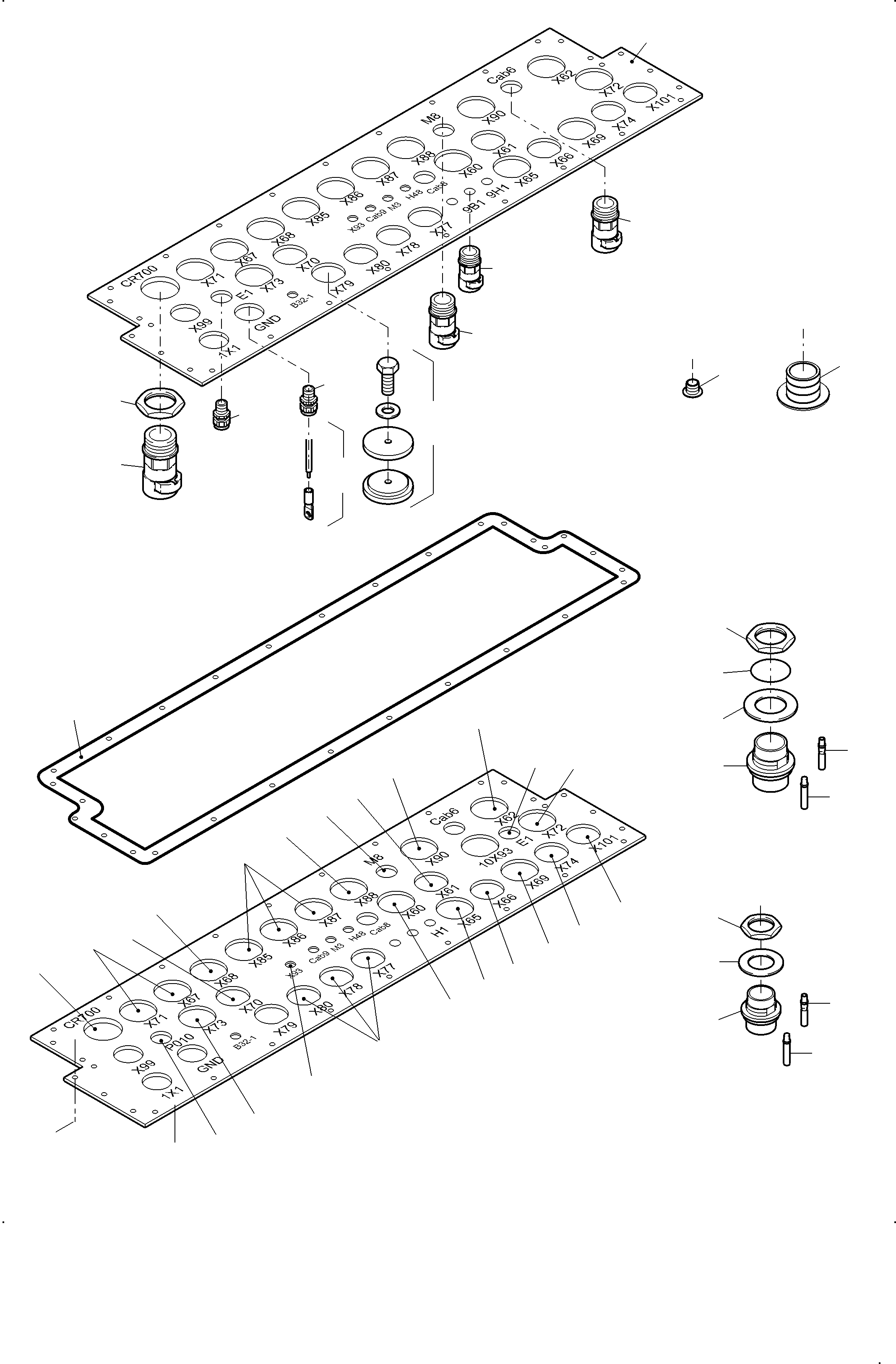Excavators Mining Komatsu / PC3000-6E S/N 06346(G06346) / Main Switch Box X2 in Cab Support(255-2167f : 255-2167f)