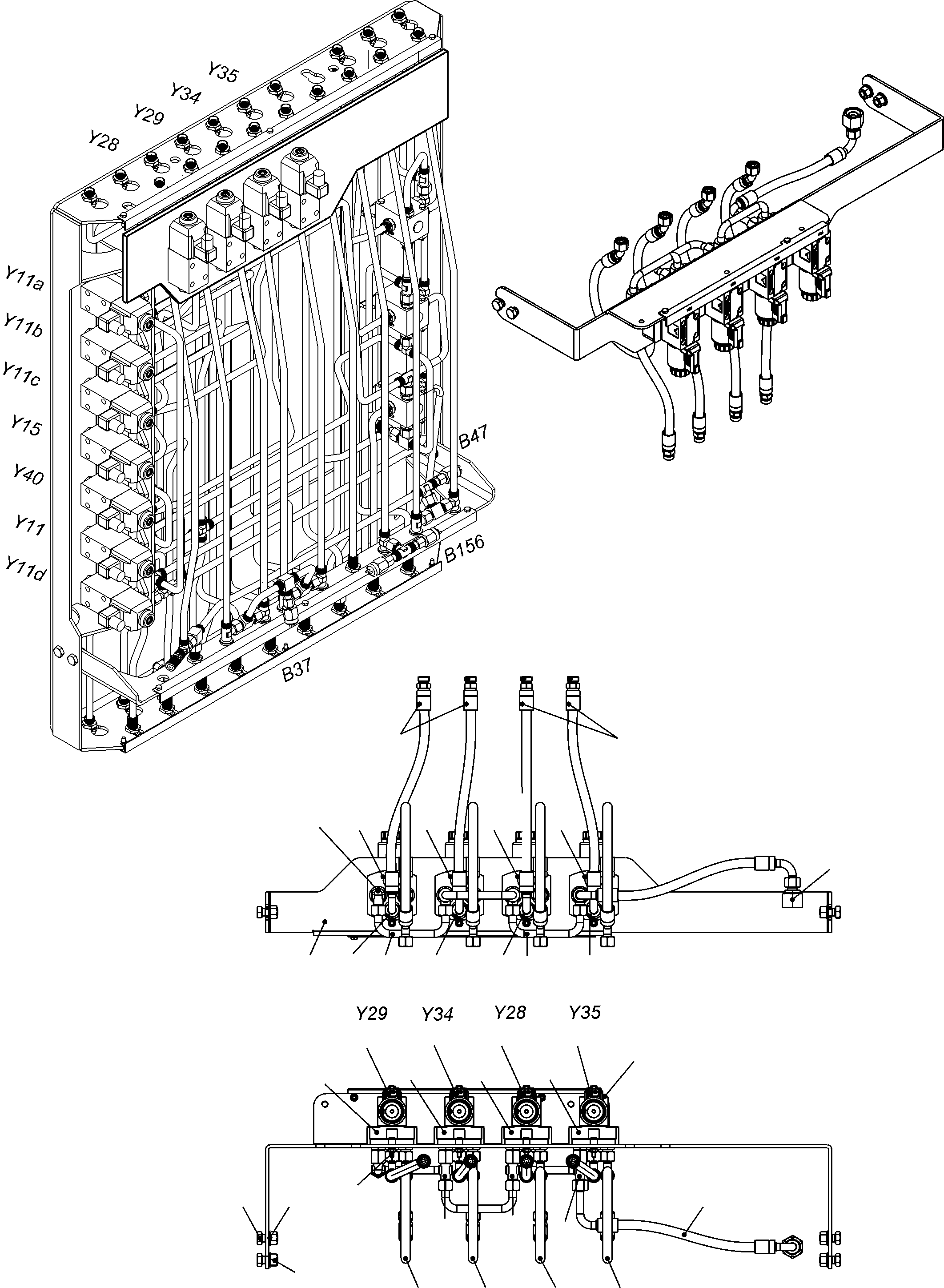 Excavators Mining Komatsu / PC3000-6E S/N 06346(G06346) / Pipes - Pilot Control Plate (BBE)(255-1890 : 255-1890)