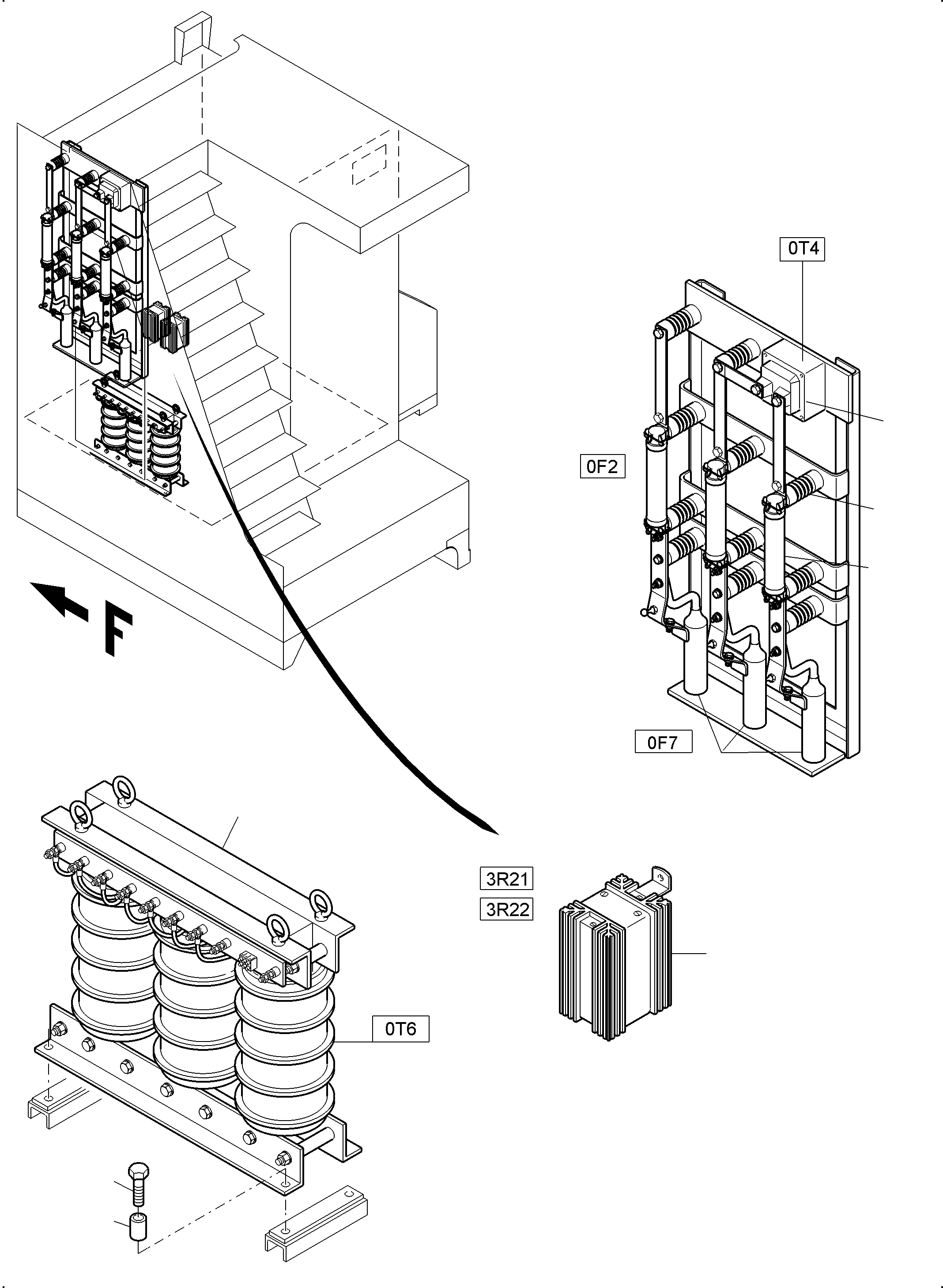 Excavators Mining Komatsu / PC3000-6E S/N 06346(G06346) / MS/NS Switch Cabinet(991-1651 : 991-1651)
