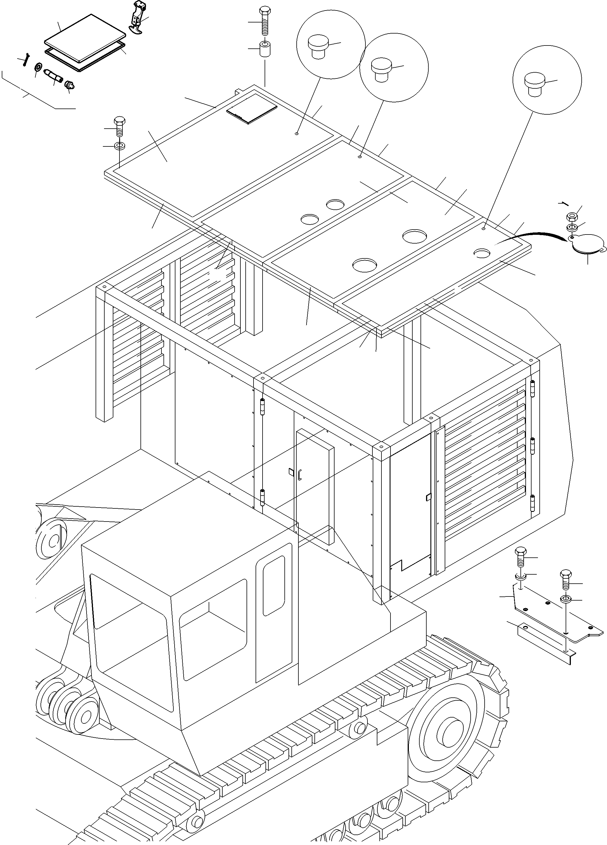 Excavators Mining Komatsu / PC3000-6 S/N 06352(G06352) / Covering - Engine Housing(489-1032a : 489-1032a)