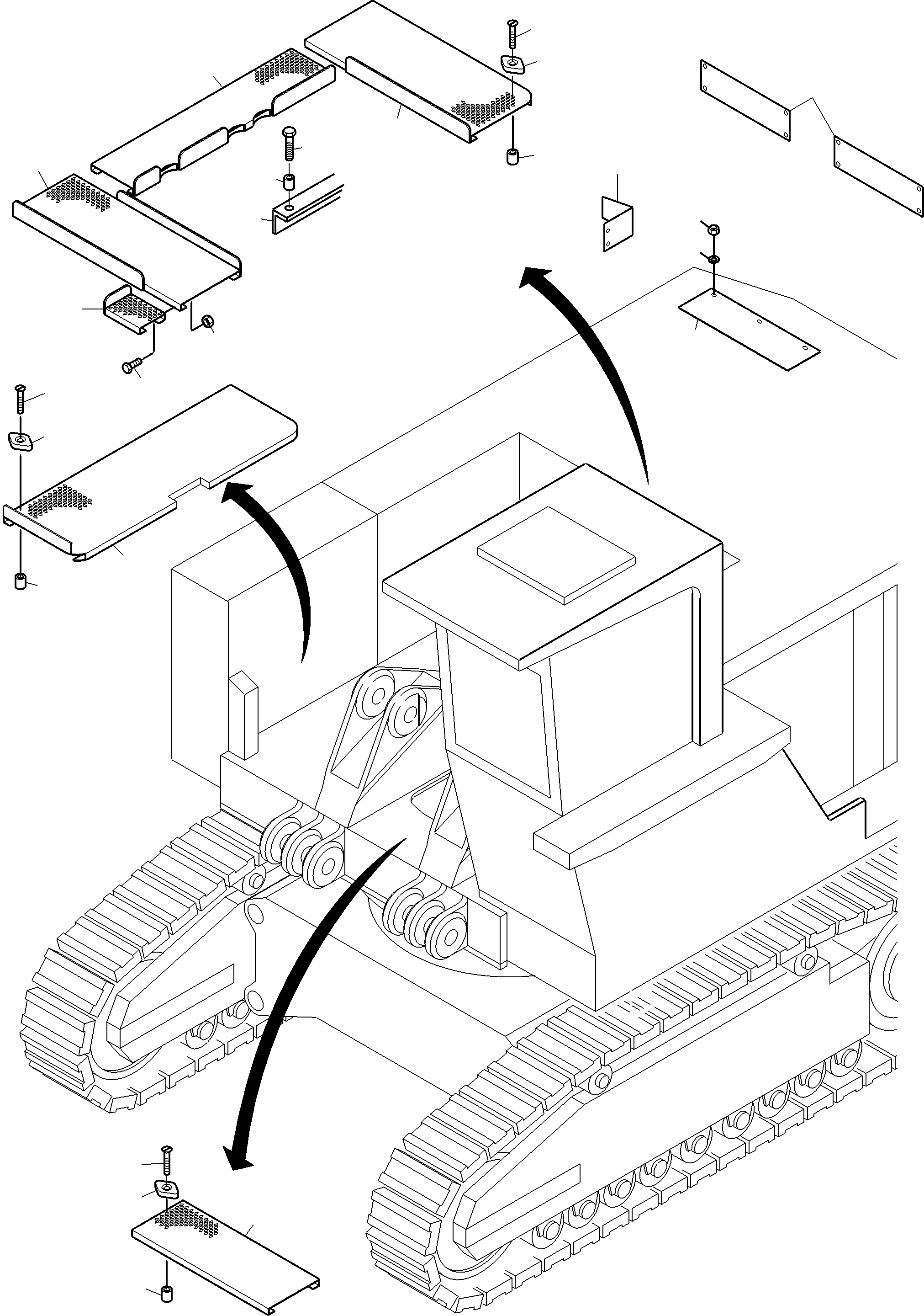Excavators Mining Komatsu / PC3000-6 S/N 06353(G06353) / Platform (with catwalk fuel tank)(489-1052a : 489-1052a)