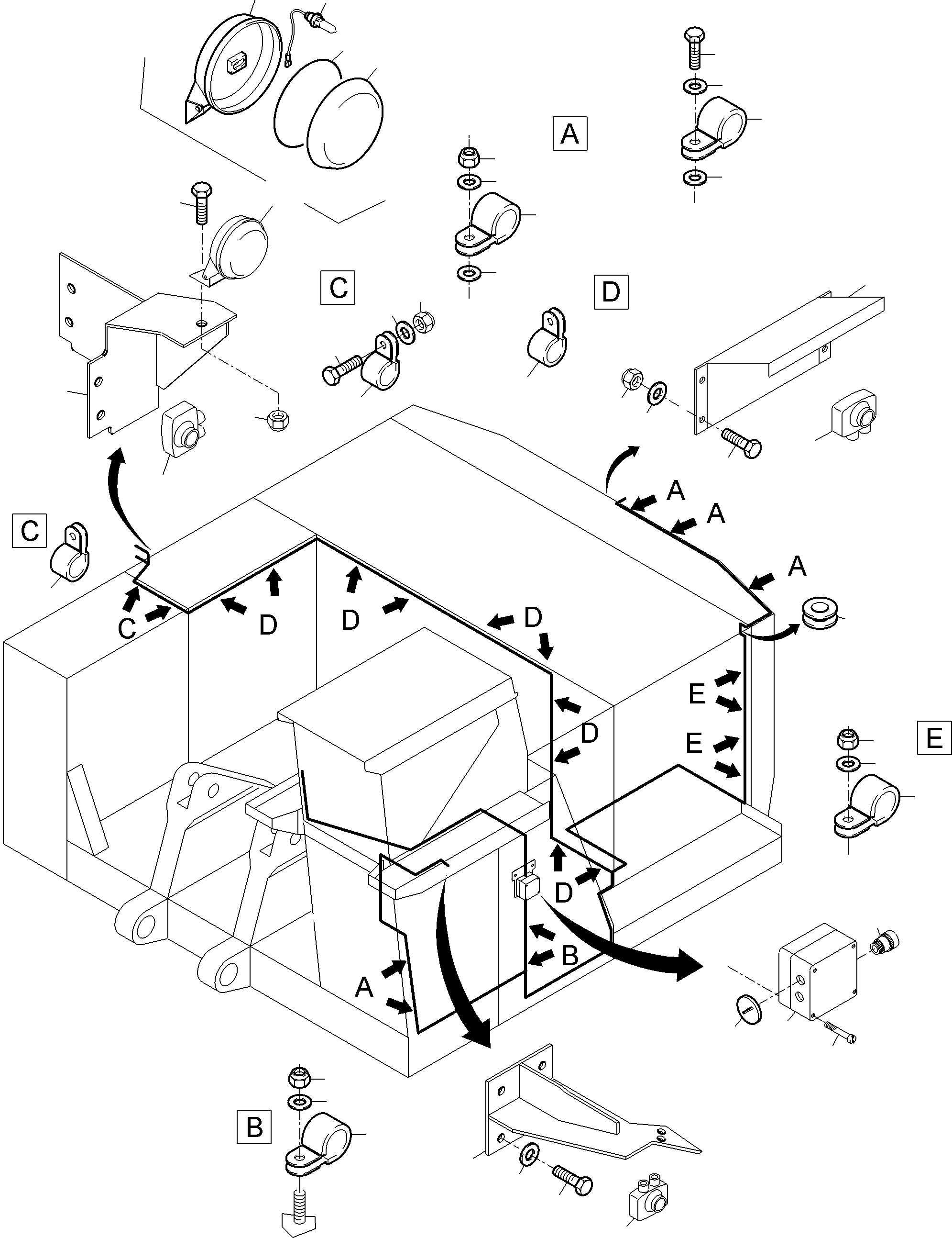 Excavators Mining Komatsu / PC3000-6 S/N 06353(G06353) / Camerasystem(489-1962a : 489-1962a)
