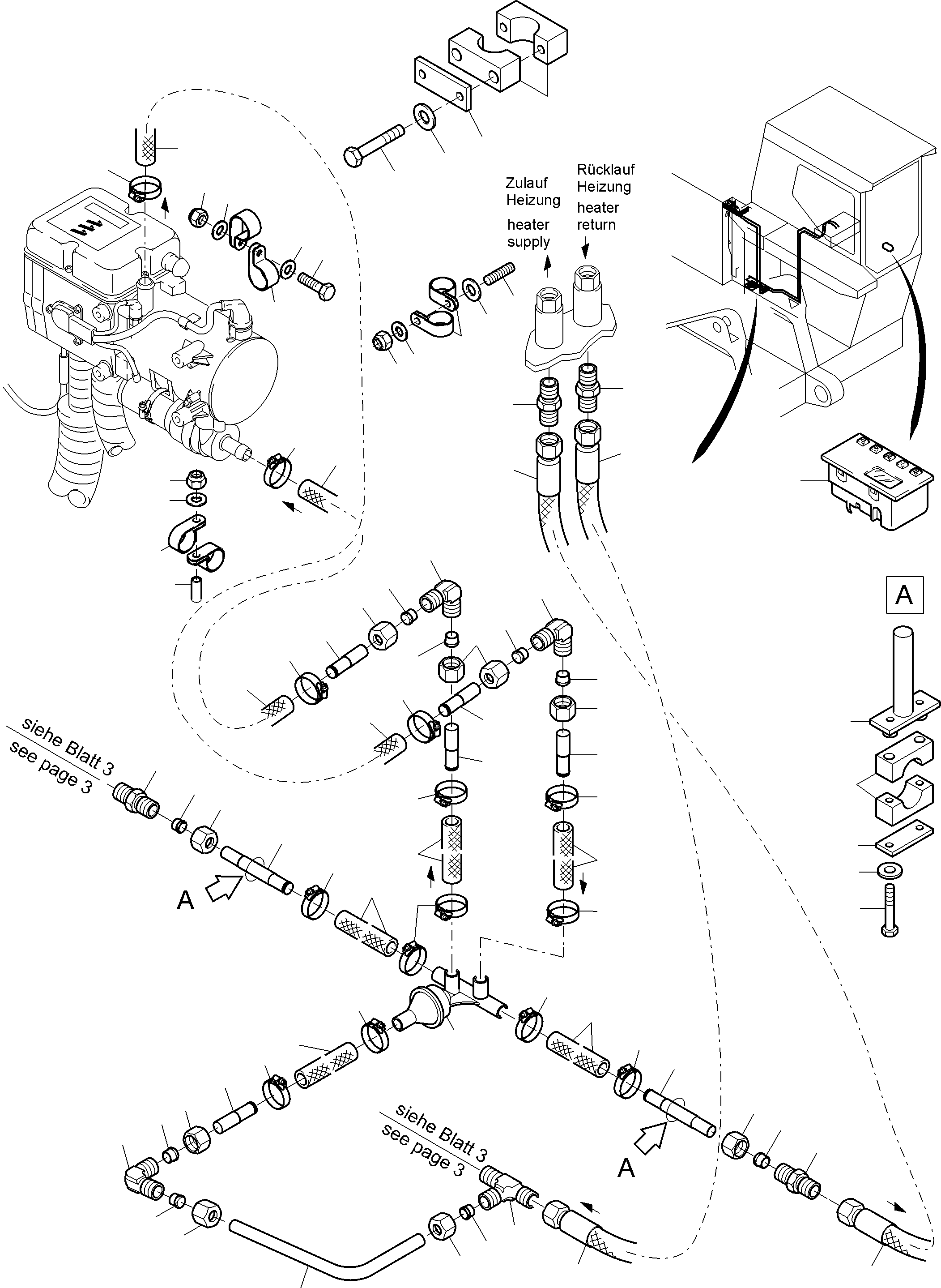 Excavators Mining Komatsu / PC3000-6 S/N 06353(G06353) / Additional Heating System Cab(489-2030e : 489-2030e)